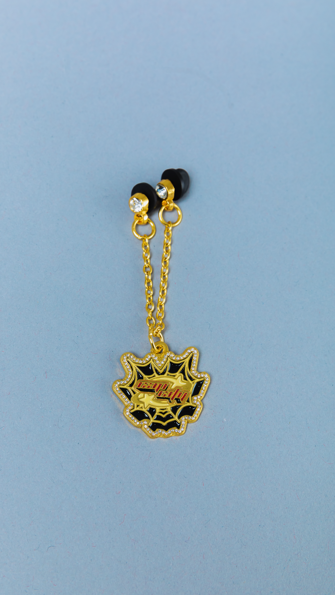 *NEW GOLD "CAP CITY" SPIDER WEB CHAIN W/ RHINESTONES VERY LIMITED
