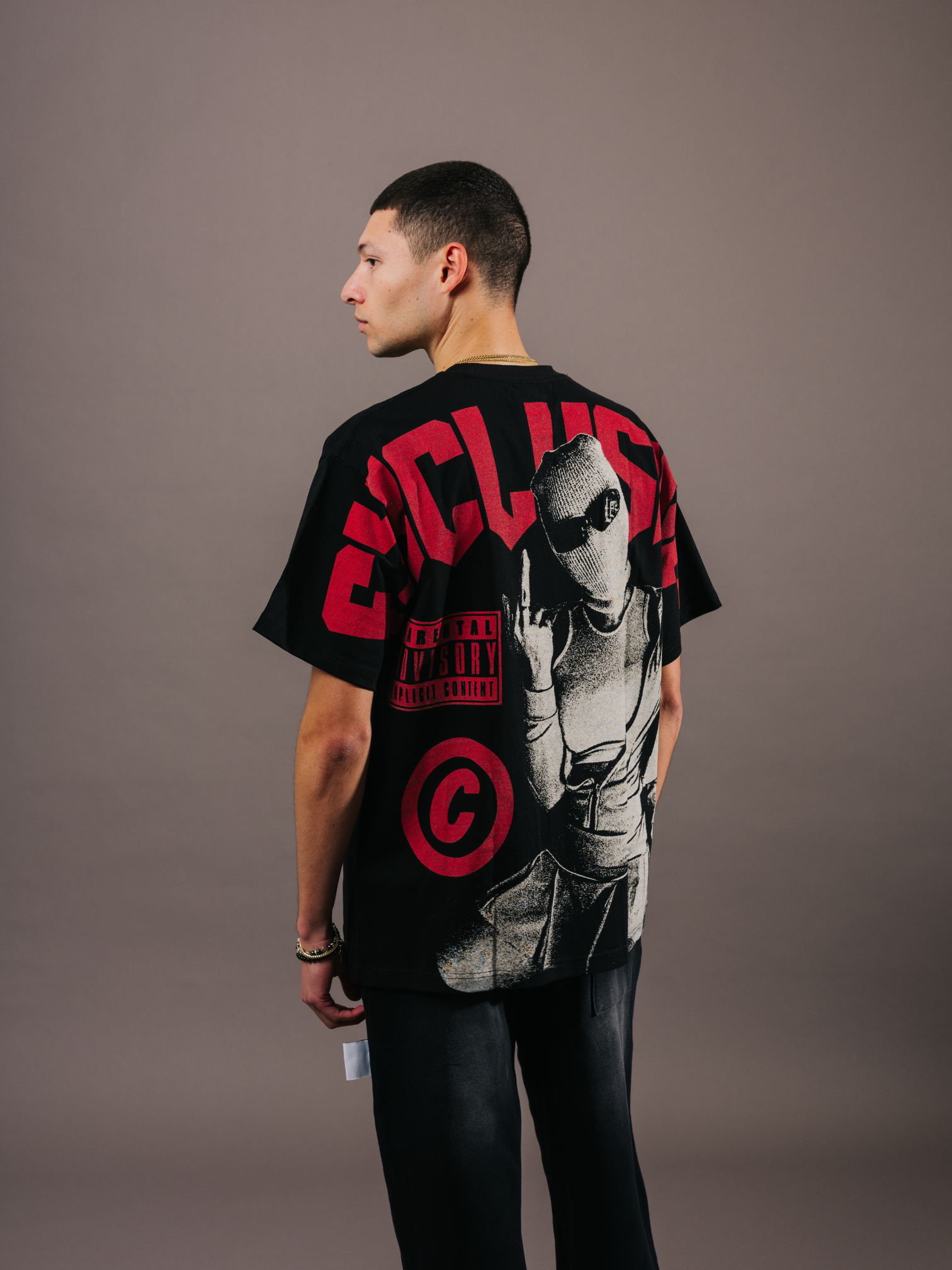 EXCLUSIVE CLUB BLACK “EXCLUSIVE CAP CITY” OVERSIZED TEE