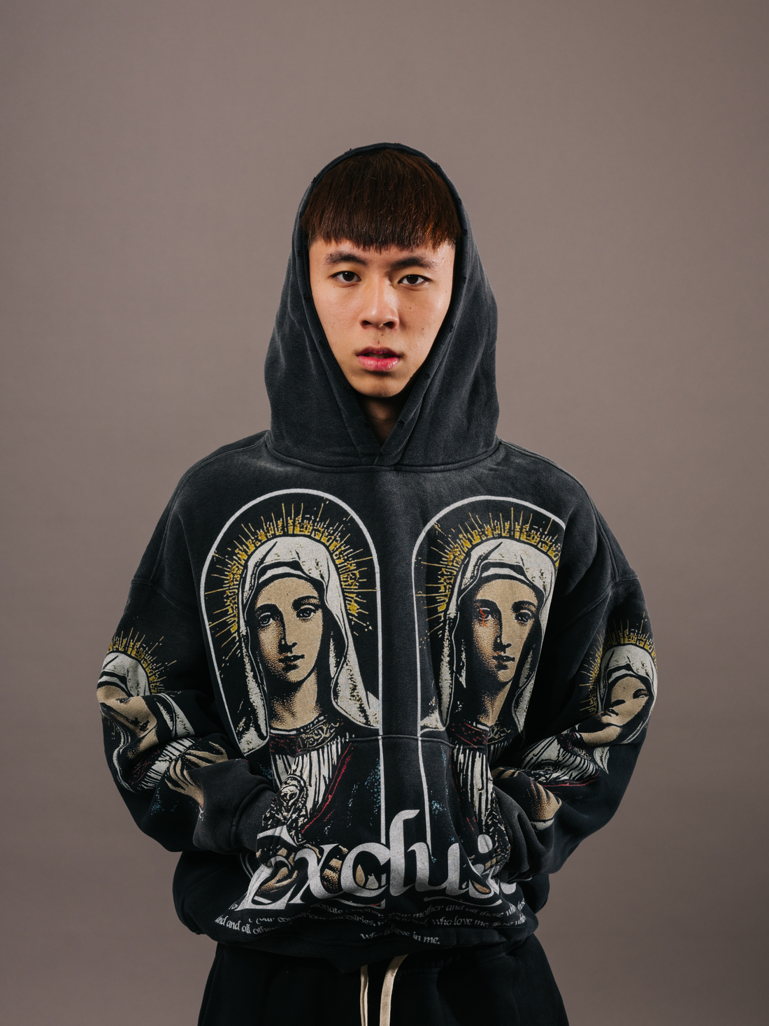 【maru】juemi Saint Mary Zip-up Hoodie Saint Mary Zip-up Hoodie – JUEMI
