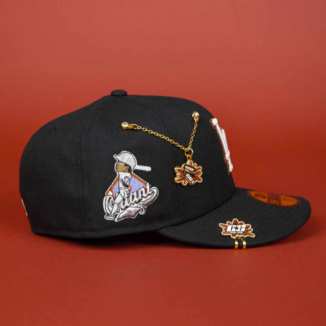 NEW ERA EXCLUSIVE 59FIFTY BLACK LOS ANGELES DODGERS W/ 