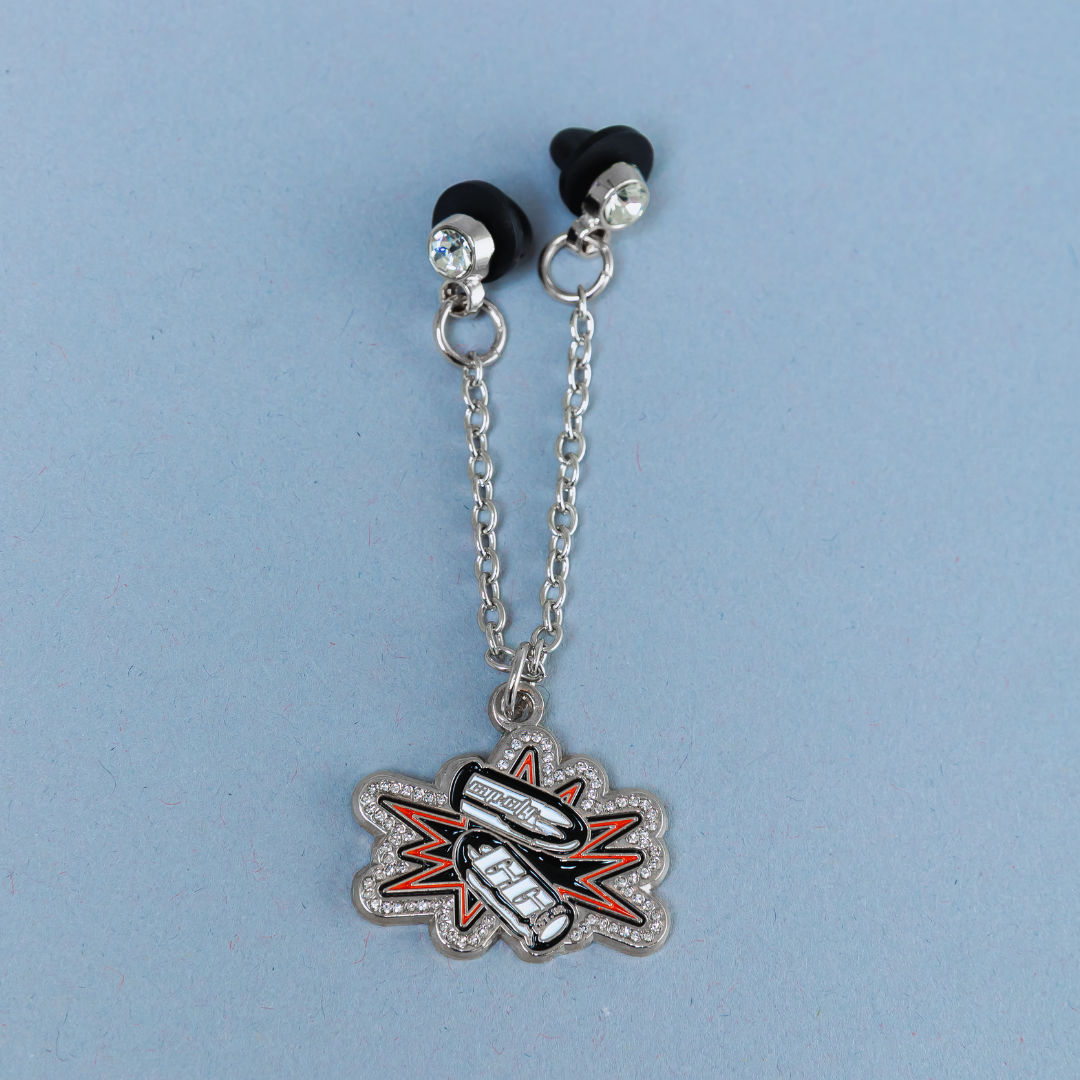 *NEW SILVER "CAP CITY" BULLETS CHAIN W/ RHINESTONES VERY LIMITED