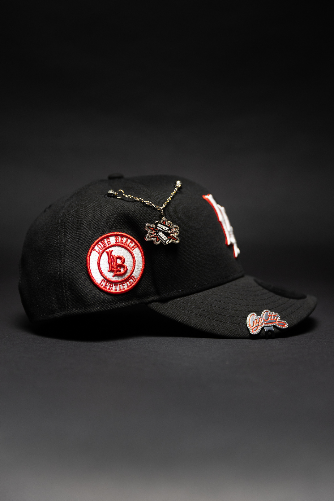 NEW ERA EXCLUSIVE 9FIFTY BLACK LONG BEACH STATE SNAPBACK W/ LONG BEACH CERTIFIED SIDE PATCH