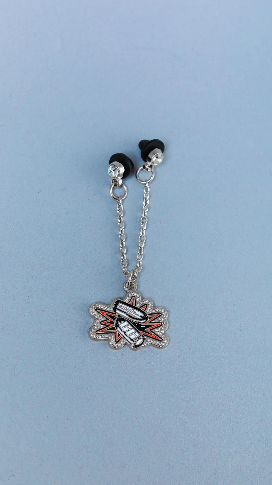 *NEW SILVER "CAP CITY" BULLETS CHAIN W/ RHINESTONES VERY LIMITED