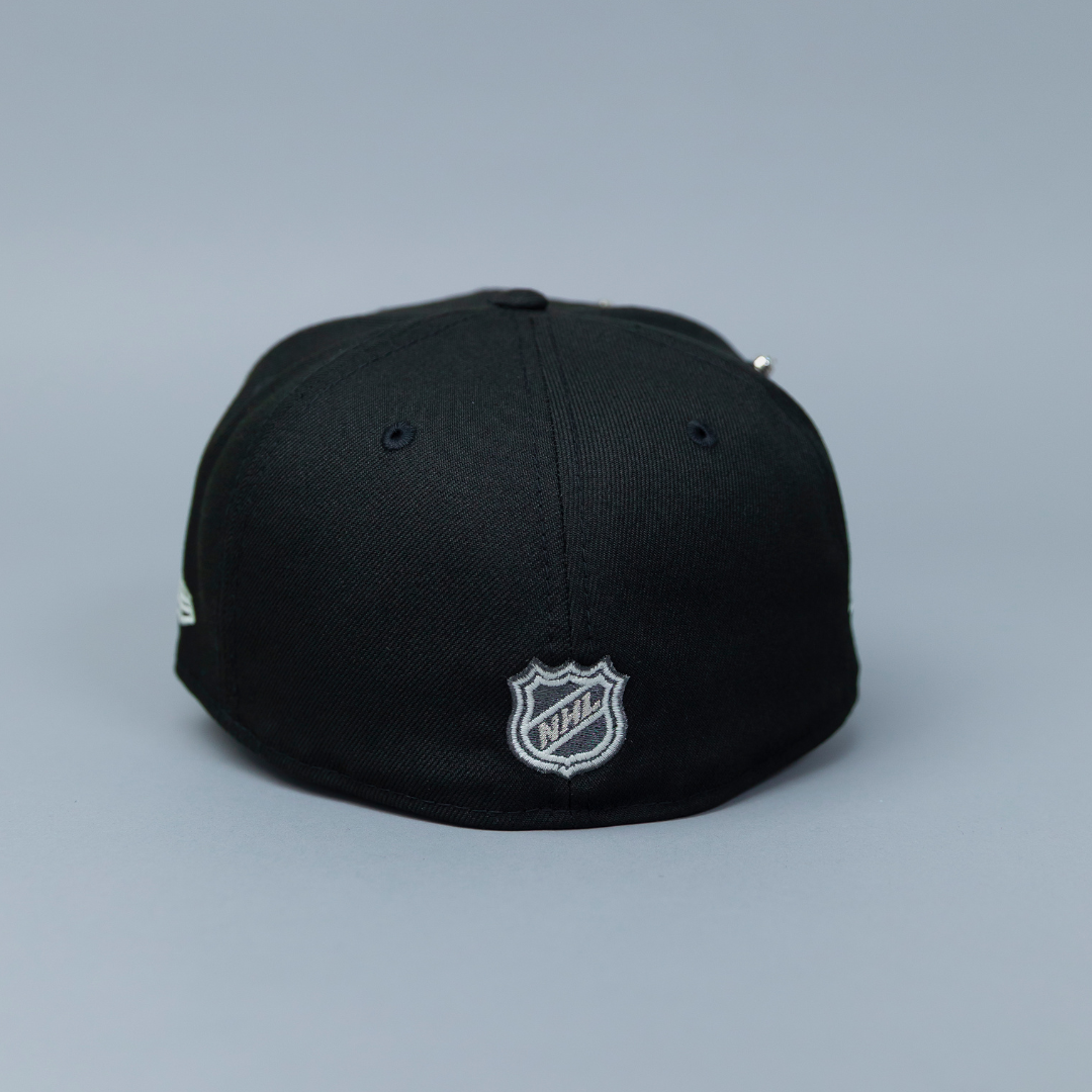 NEW ERA 59FIFTY BLACK LOS ANGELES KINGS SCRIPT W/ "KINGS" SIDE PATCH