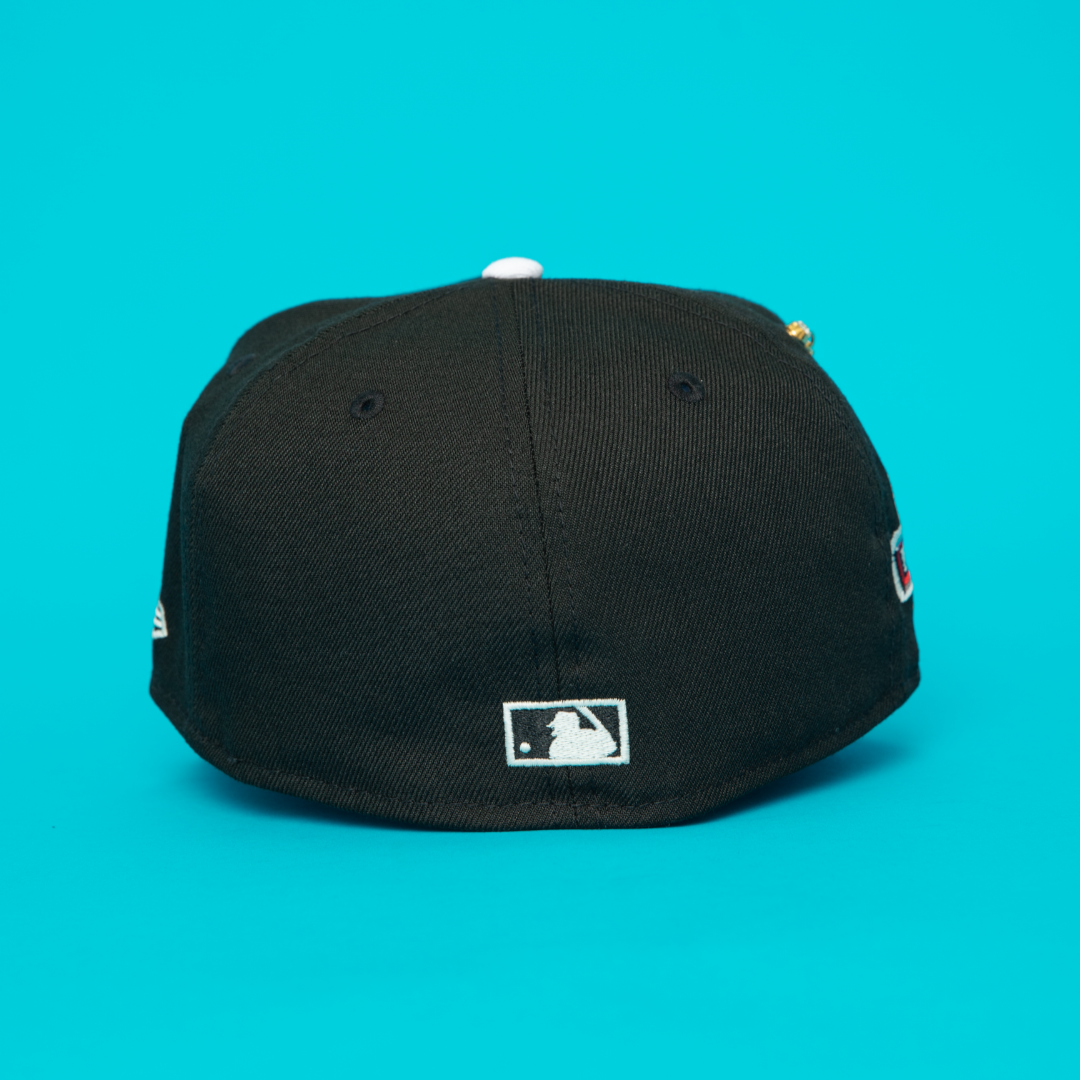 NEW ERA EXCLUSIVE 59FIFTY BLACK CHICAGO WHITE SOX W/ 2003 ALL STAR GAME SIDE PATCH