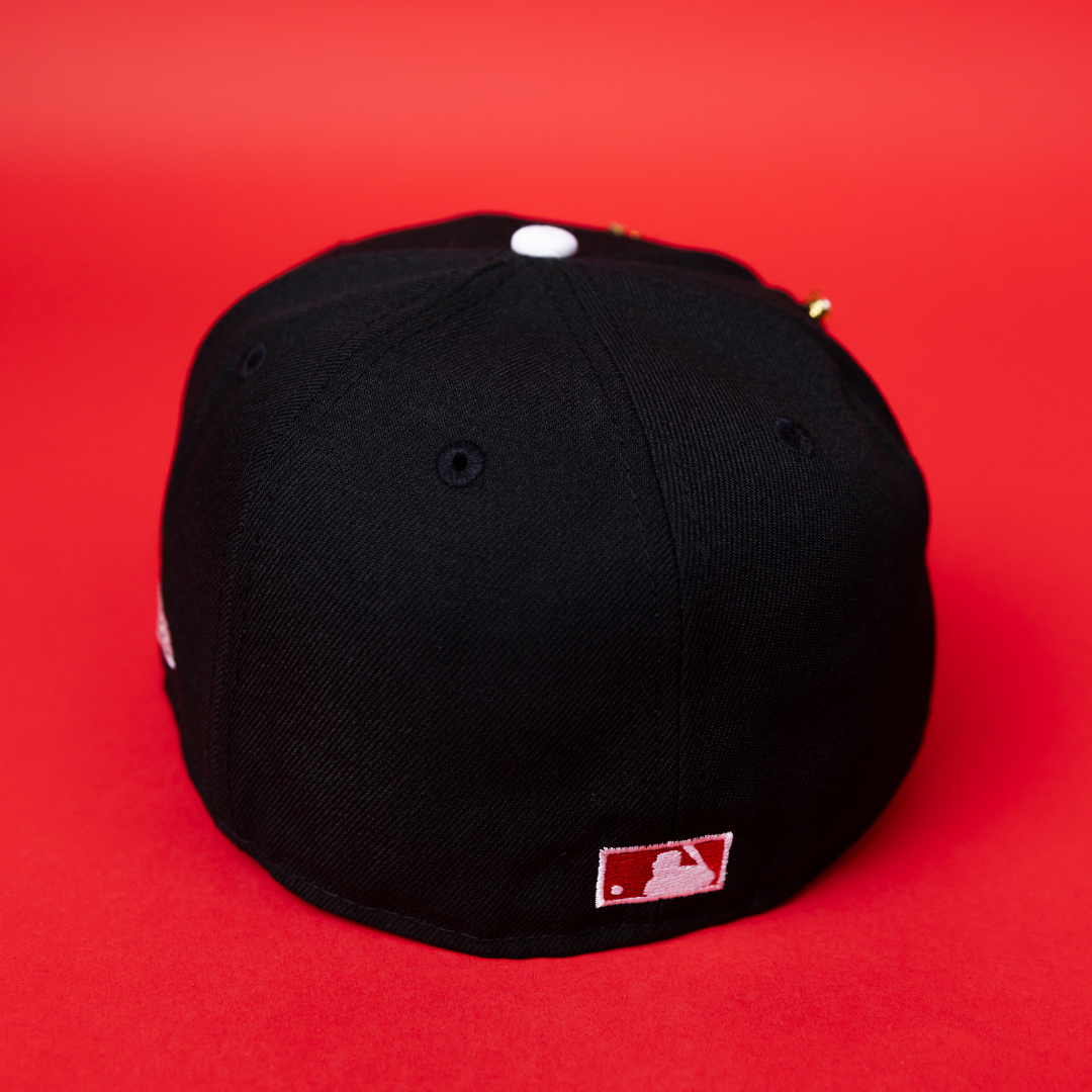 NEW ERA EXCLUSIVE 59FIFTY BLACK CHICAGO WHITE SOX W/ PINK ROSES + 1917 WORLD SERIES SIDE PATCH