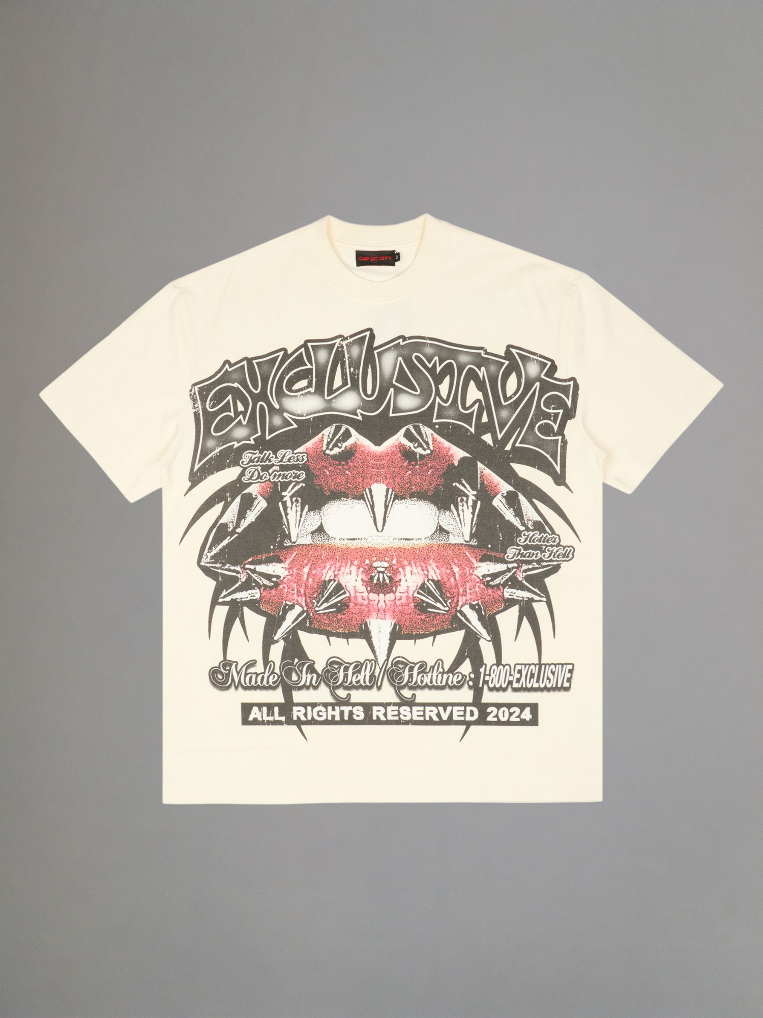 EXCLUSIVE CLUB WHITE TALK LESS DO MORE TEE