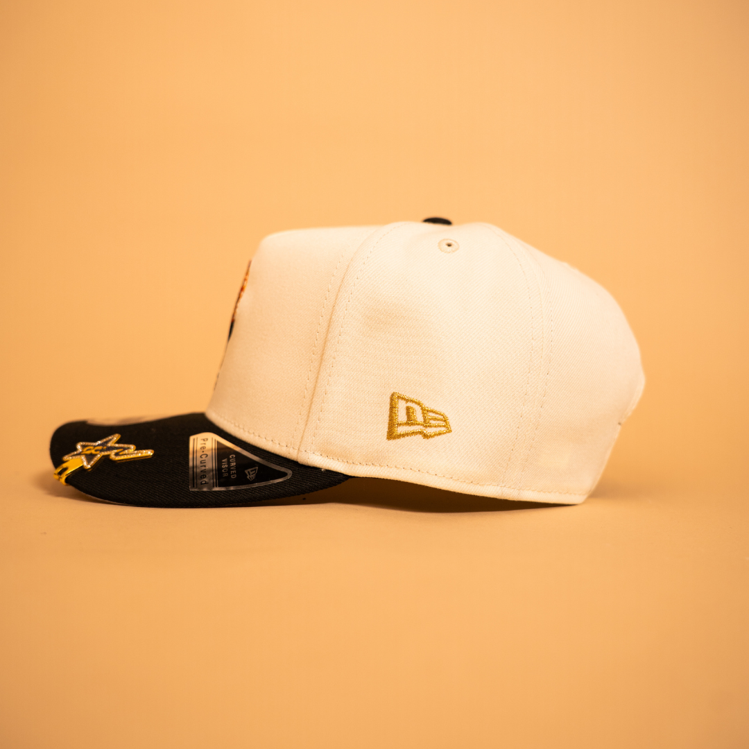 NEW ERA EXCLUSIVE 9FIFTY A-FRAME CHROME/ BLACK "EL GALO" SNAPBACK W/ NEW ERA SIDE PATCH