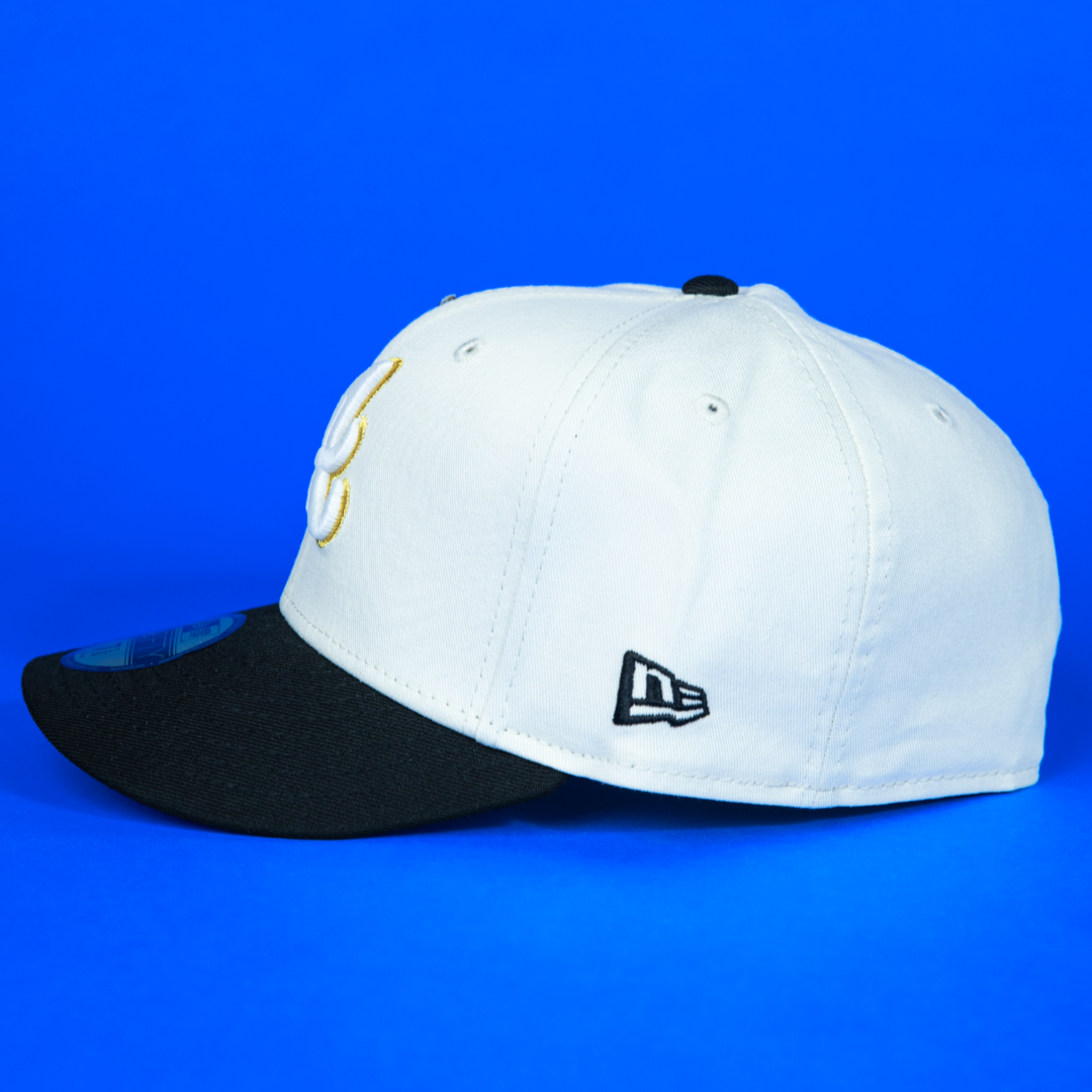 NEW ERA 59FIFTY CHROME/ BLACK ATLANTA BRAVES W/ ATLANTA PODIUM SIDE PATCH