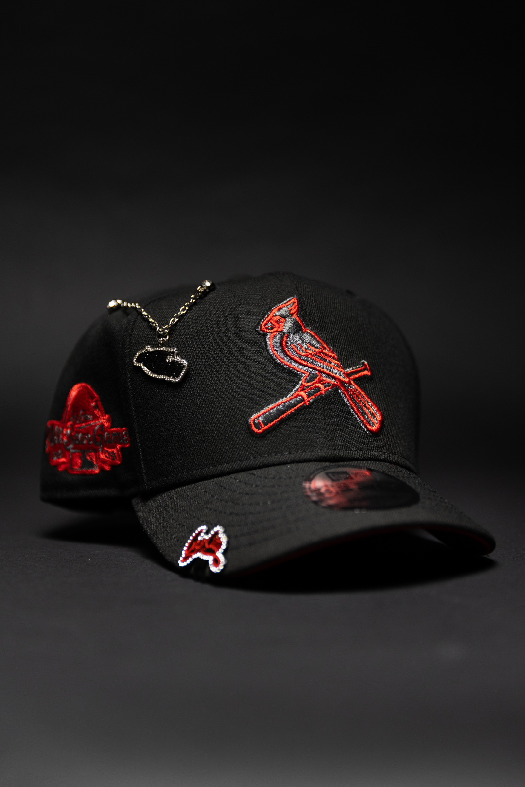 NEW ERA EXCLUSIVE 9FIFTY BLACK ST LOUIS CARDINALS SNAPBACK W/ ALL STAR GAME SIDE PATCH