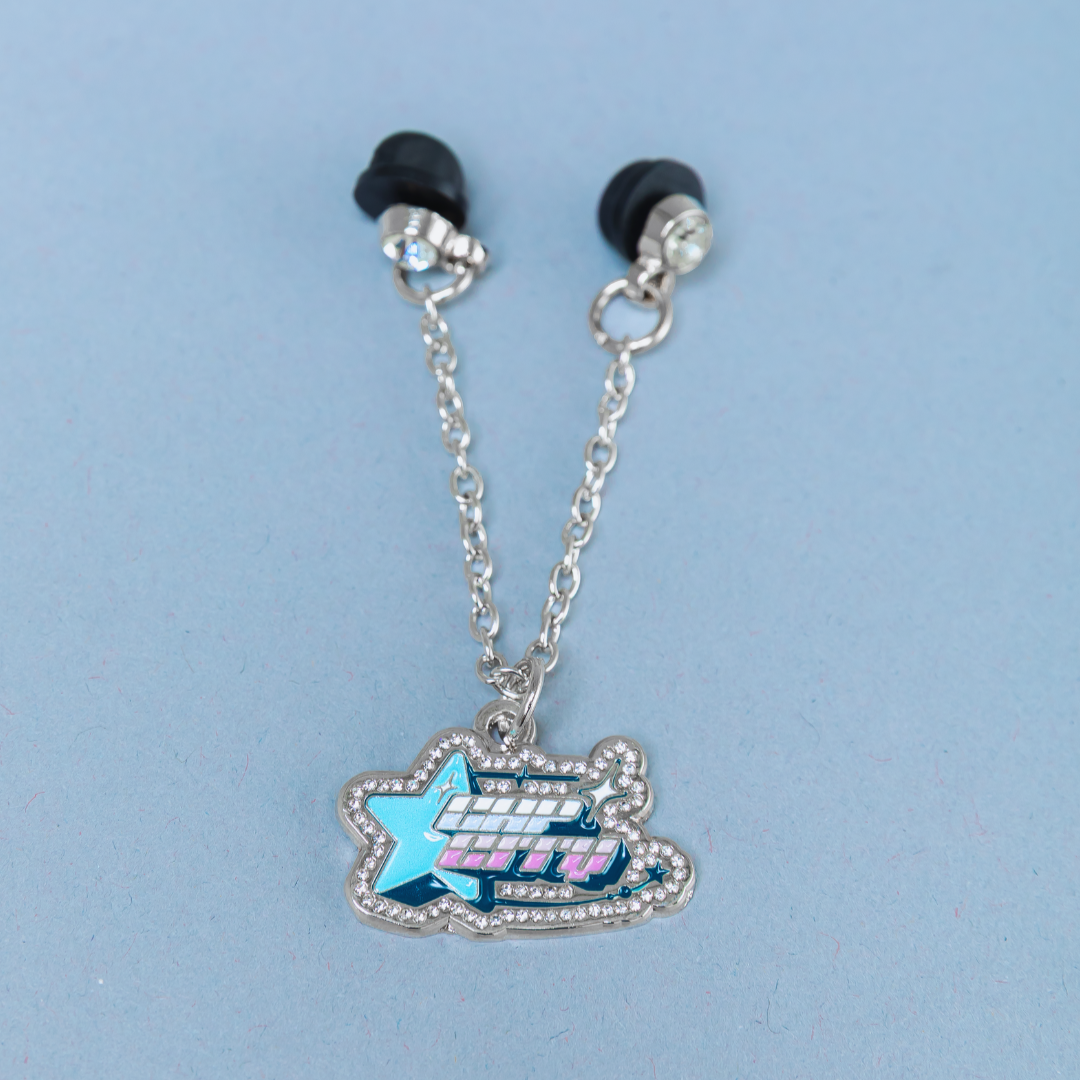 *NEW SILVER "CAP CITY" SHOOTING STAR CHAIN W/ RHINESTONES VERY LIMITED
