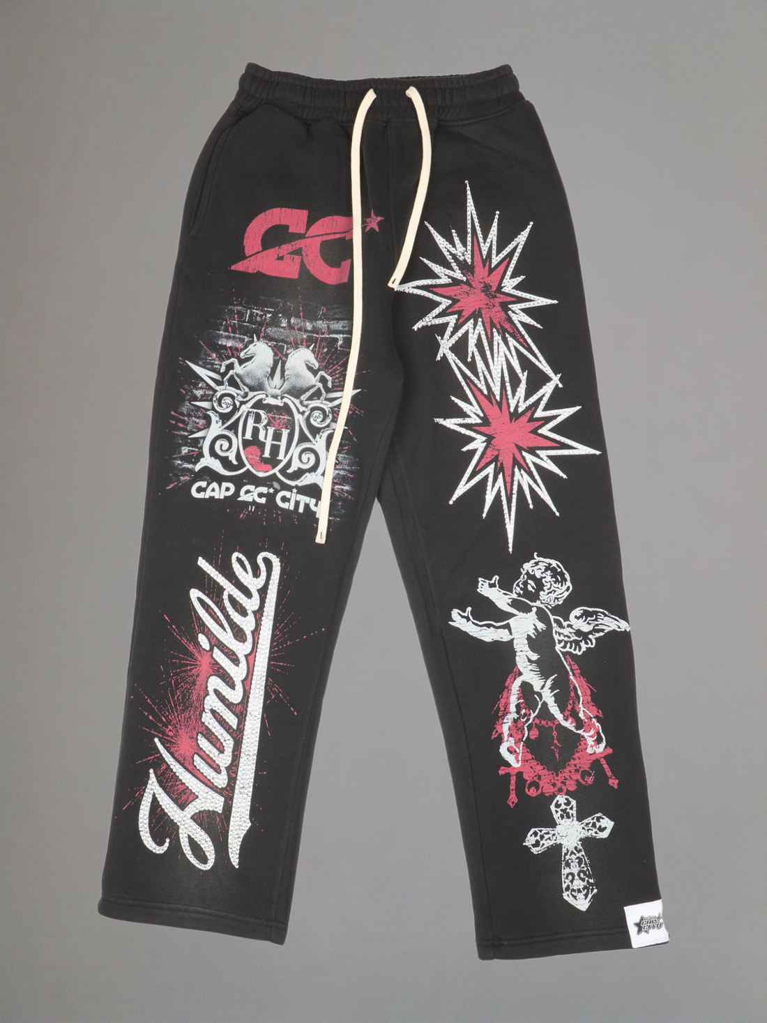 トップス andmary Heart hip sweat pants logo tops andmarry Heart hip sweat pants