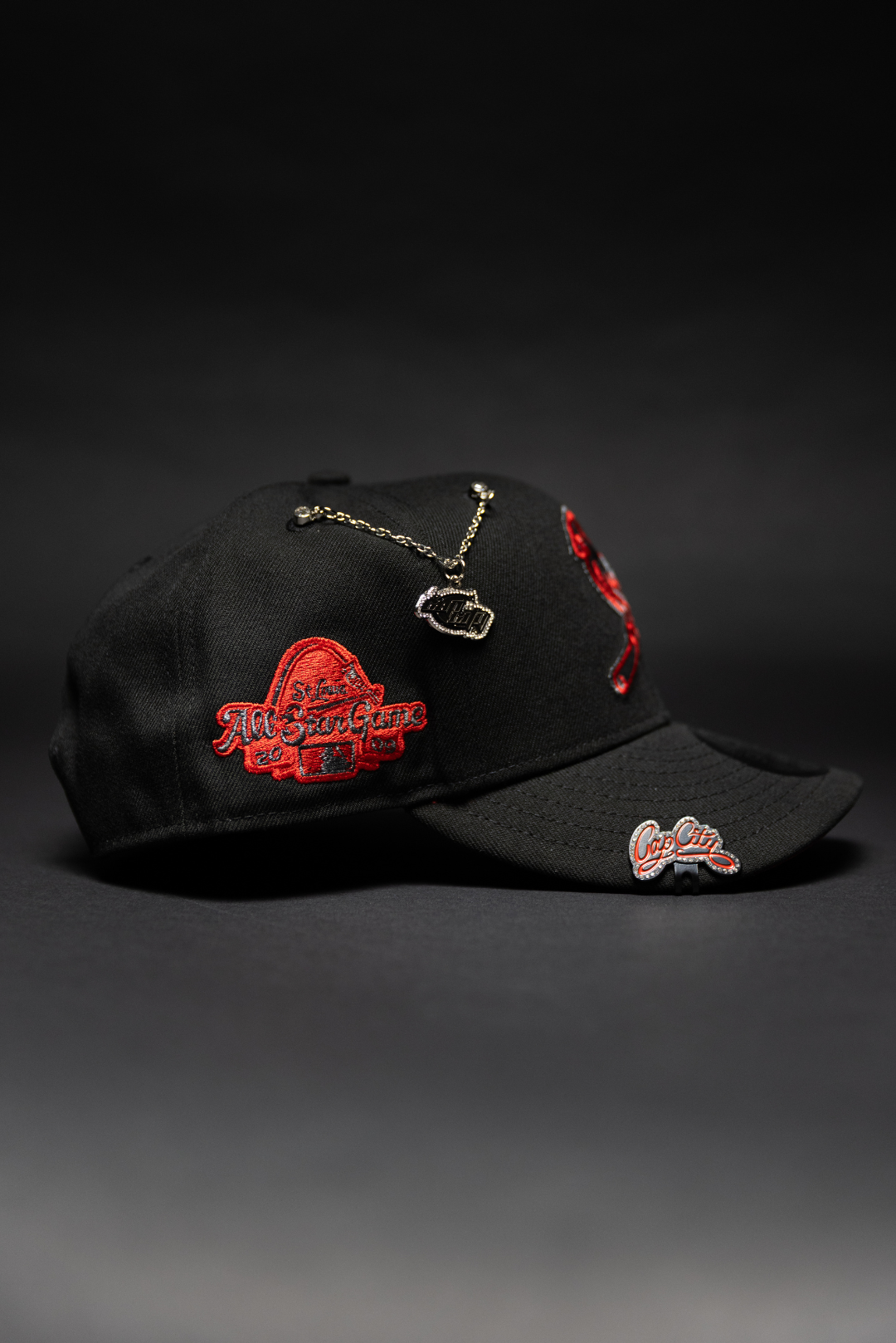 NEW ERA EXCLUSIVE 9FIFTY BLACK ST LOUIS CARDINALS SNAPBACK W/ ALL STAR GAME SIDE PATCH