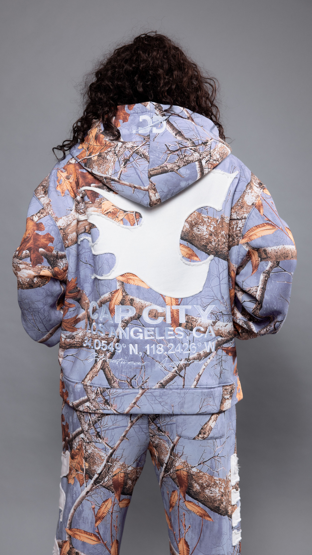 CAP CITY X SHORELINE MAFIA LAVENDER CAMO ZIP UP HOODIE -UNISEX