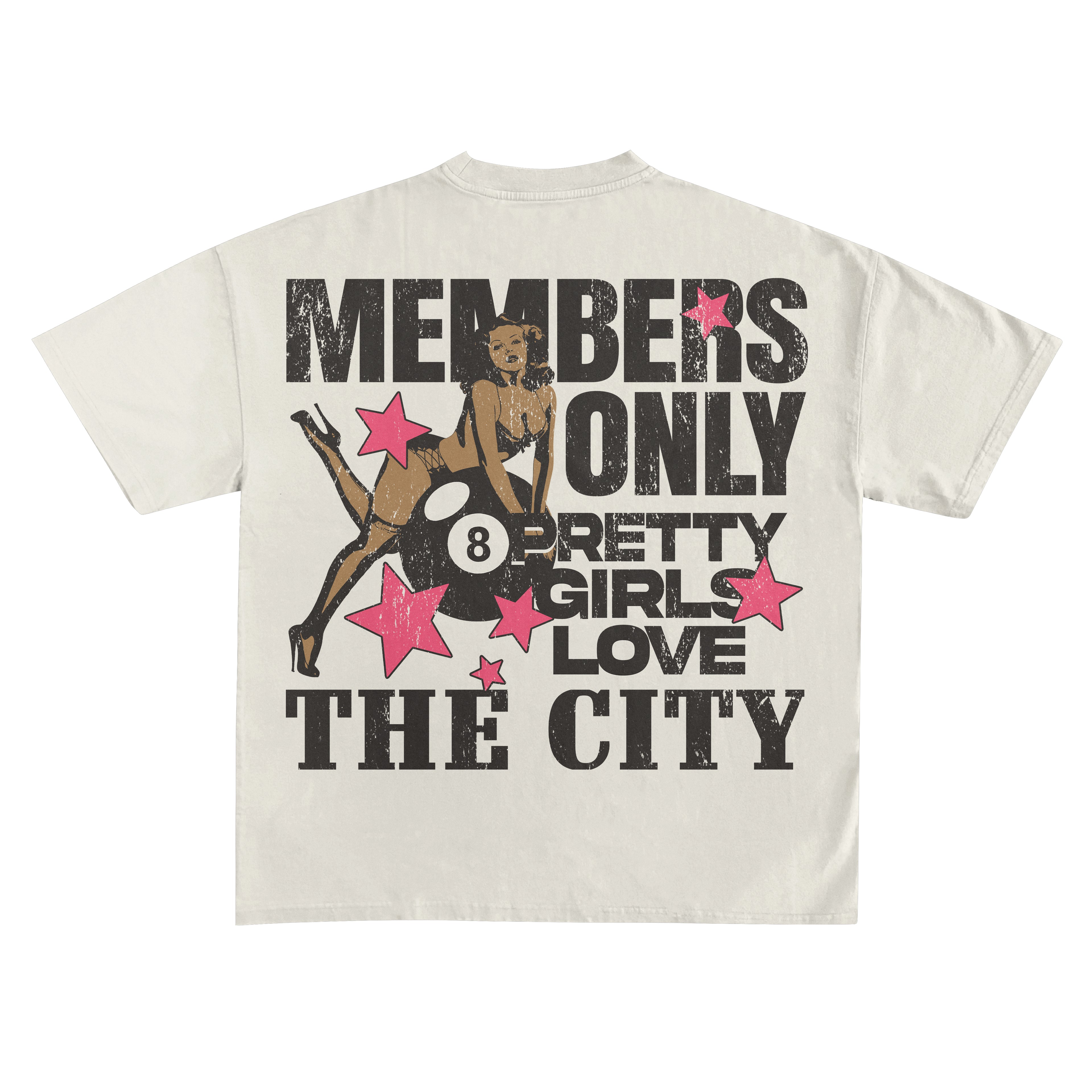 EXCLUSIVE CLUB WHITE “PRETTY GIRLS LOVE THE CITY” OVERSIZED TEE