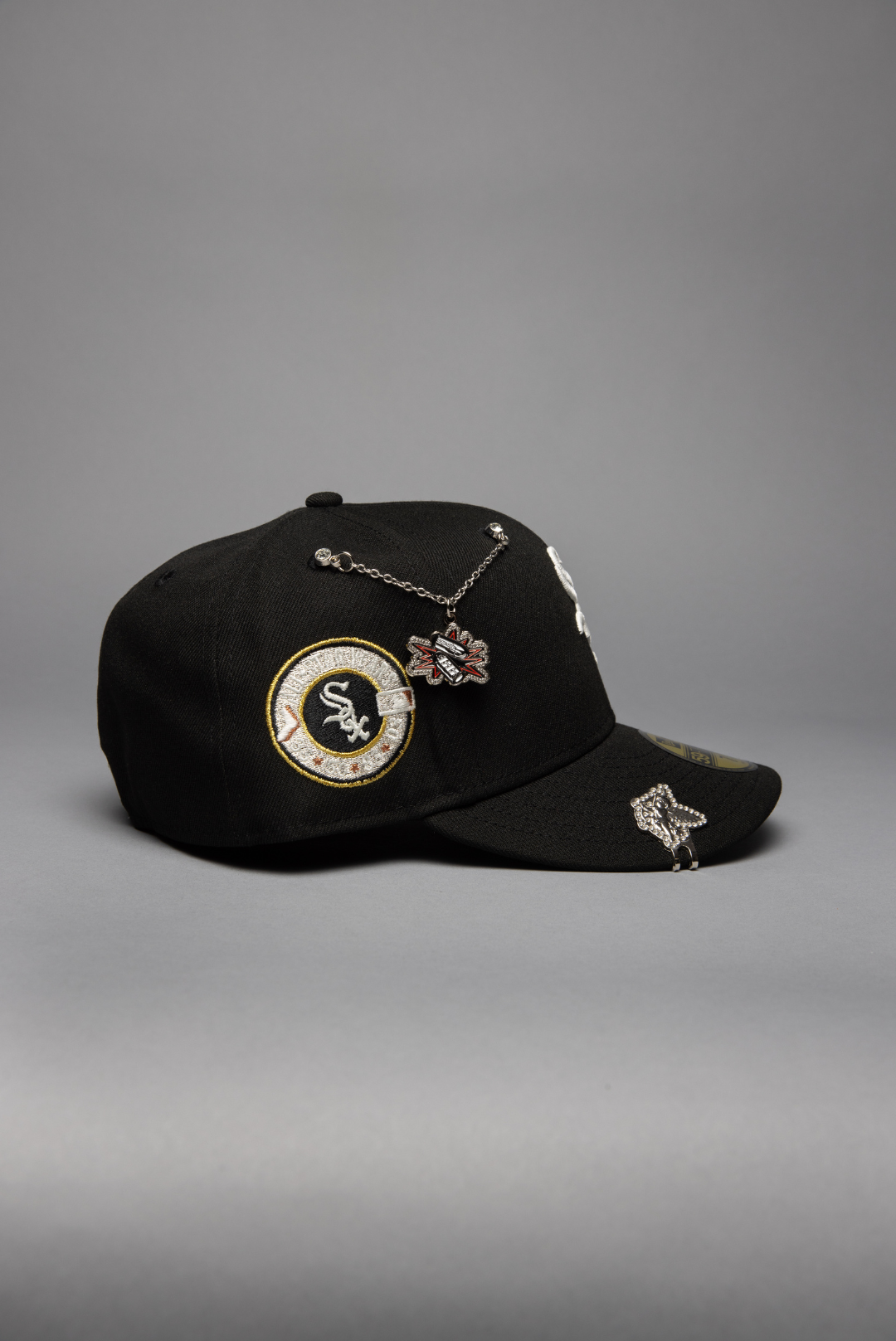 NEW ERA EXCLUSIVE 59FIFTY BLACK CHICAGO WHITE SOX W/ ALL STAR YEARS SIDE PATCH