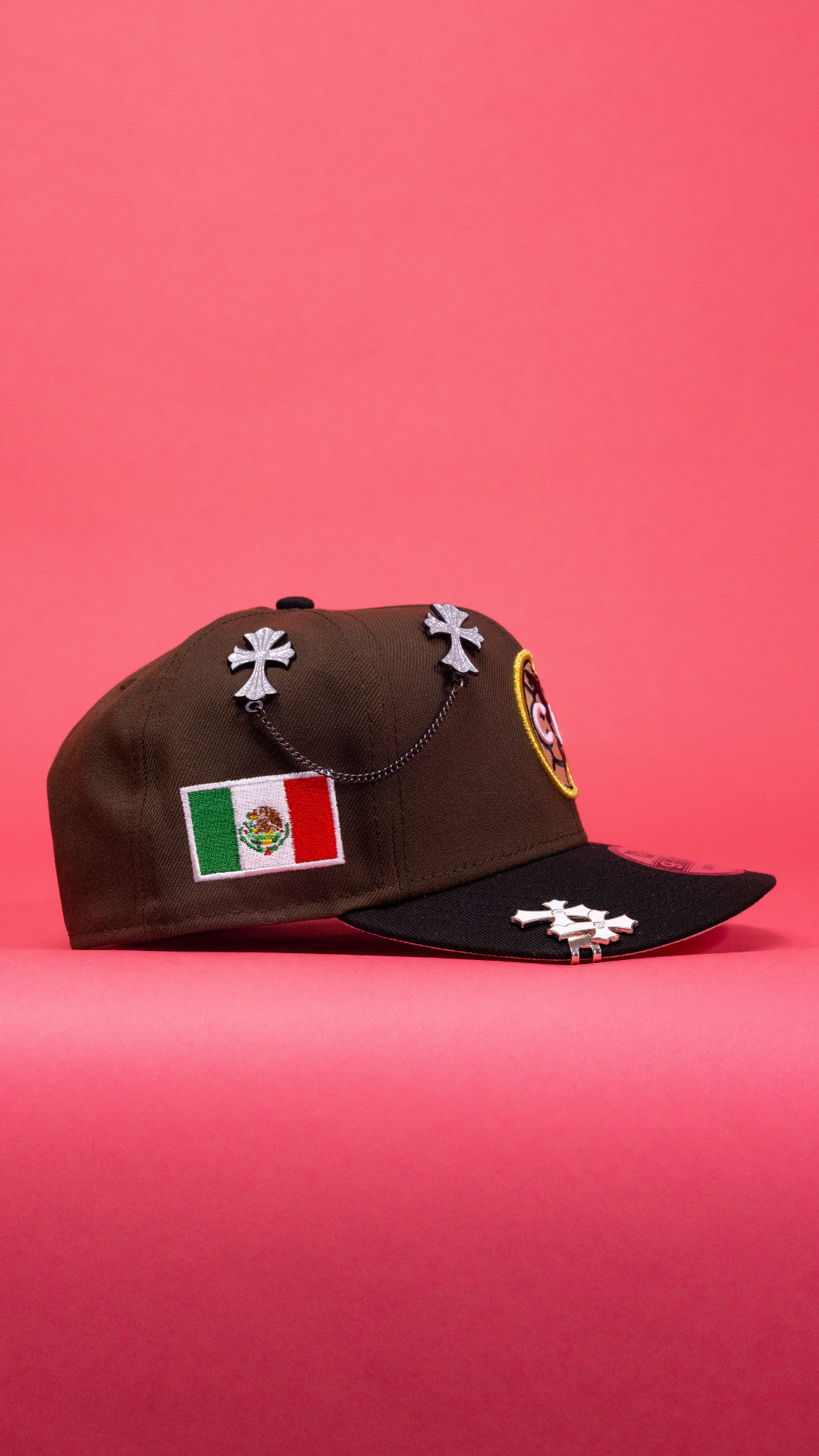 New Era Exclusive 9Fifty Brown/Black Club America Snapback W/ Mexico Flag Side Patch