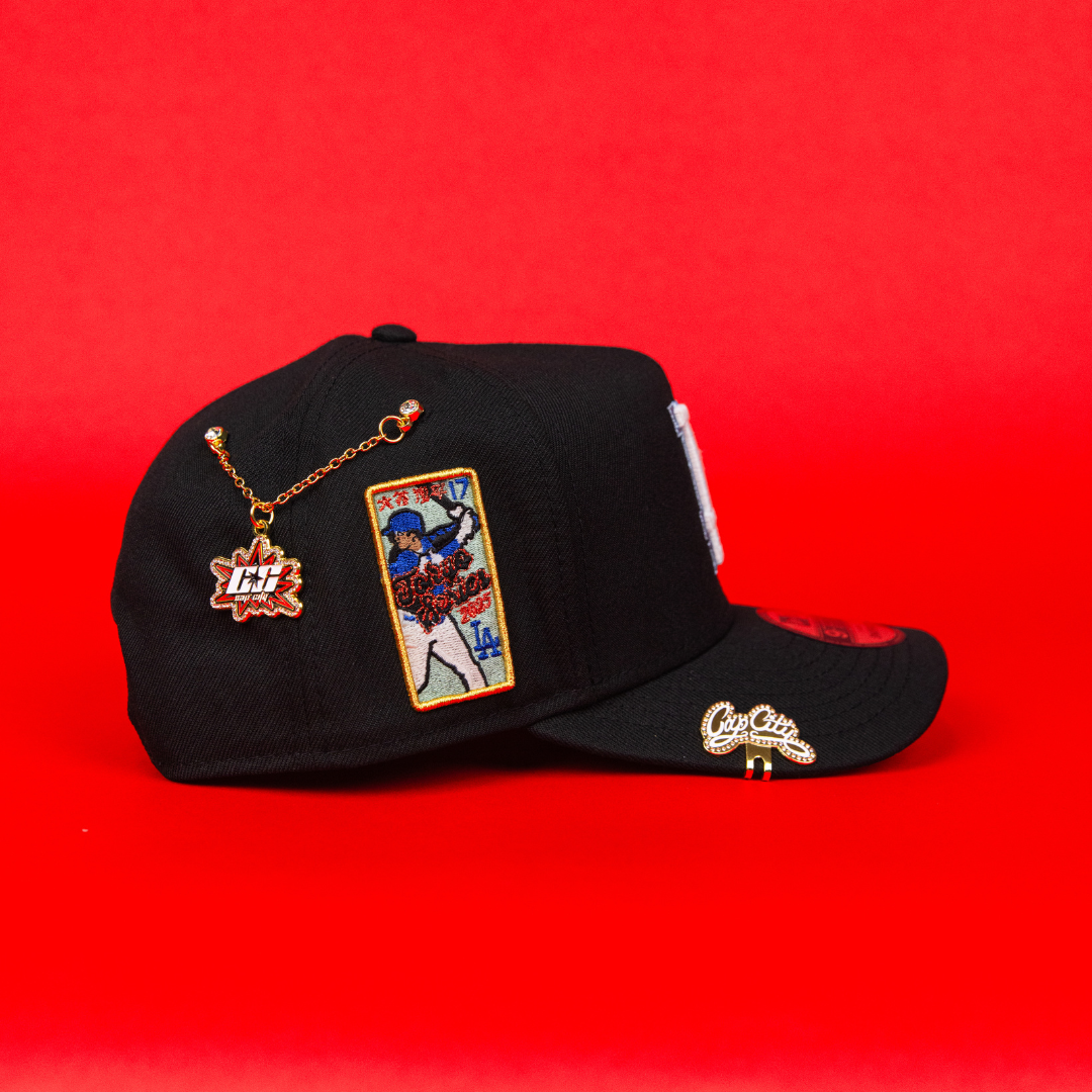 NEW ERA 9FIFTY A-FRAME BLACK LOS ANGELES DODGERS SNAPBACK W/ TOKYO SERIES SIDE PATCH