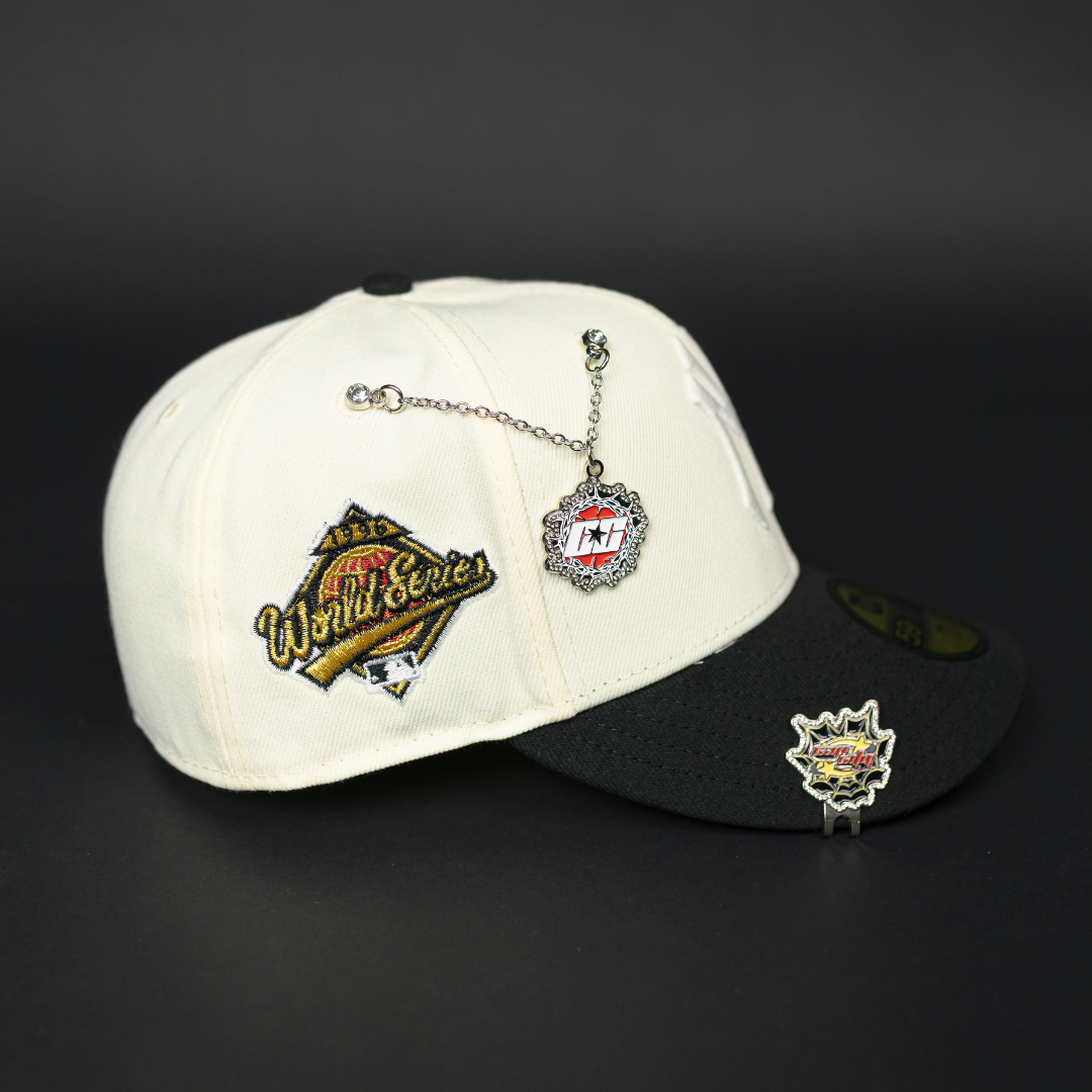 NEW ERA EXCLUSIVE 59FIFTY CHROME/ BLACK PHILADELPHIA PHILLIES W/ VETERANS STADIUM SIDE PATCH