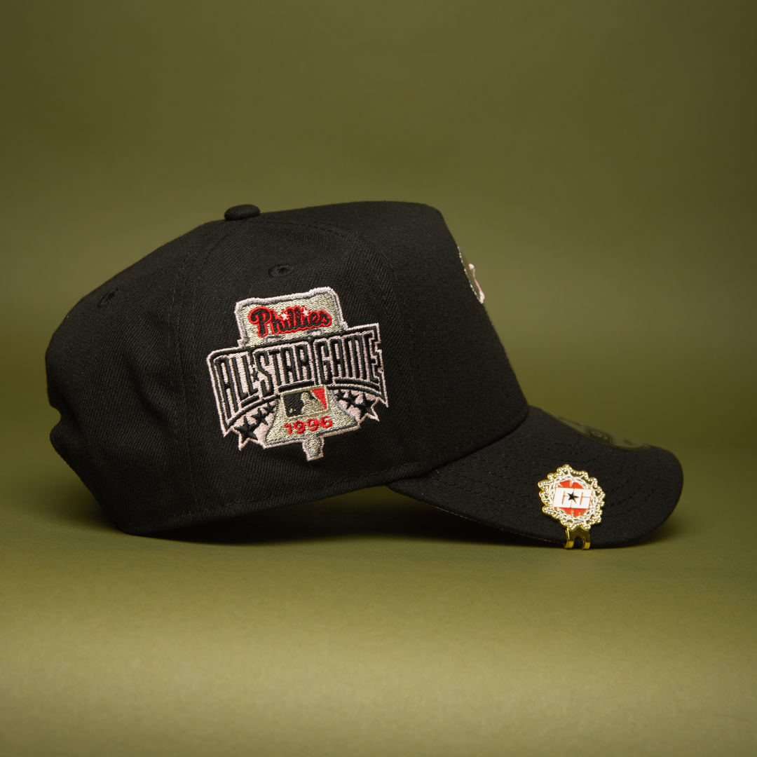 NEW ERA 9FIFTY A-FRAME BLACK PHILADELPHIA PHILLIES SNAPBACK W/ 1996 ALL STAR GAME SIDE PATCH