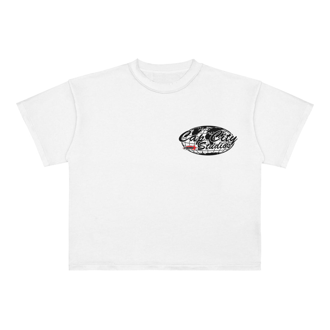 EXCLUSIVE CLUB WHITE “CAP CITY STUDIOS” OVERSIZED TEE