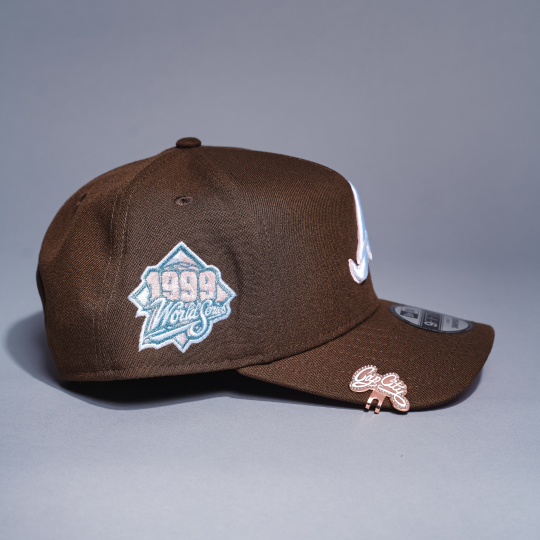 NEW ERA 9FIFTY A-FRAME BROWN ATLANTA BRAVES SNAPBACK W/ 1999 WORLD SERIES SIDE PATCH