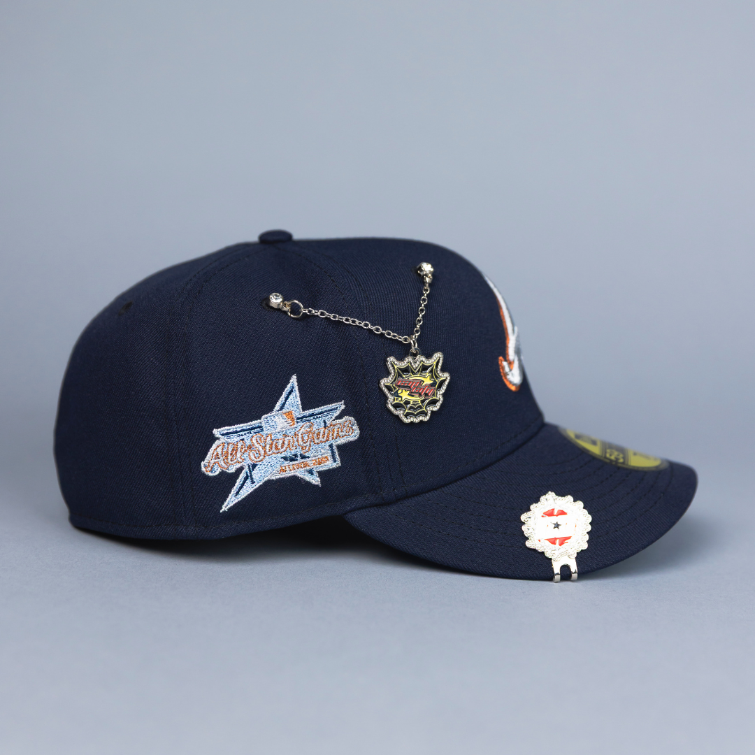 NEW ERA EXCLUSIVE 59FIFTY NAVY ATLANTA BRAVES W/ ALL STAR GAME SIDE PATCH