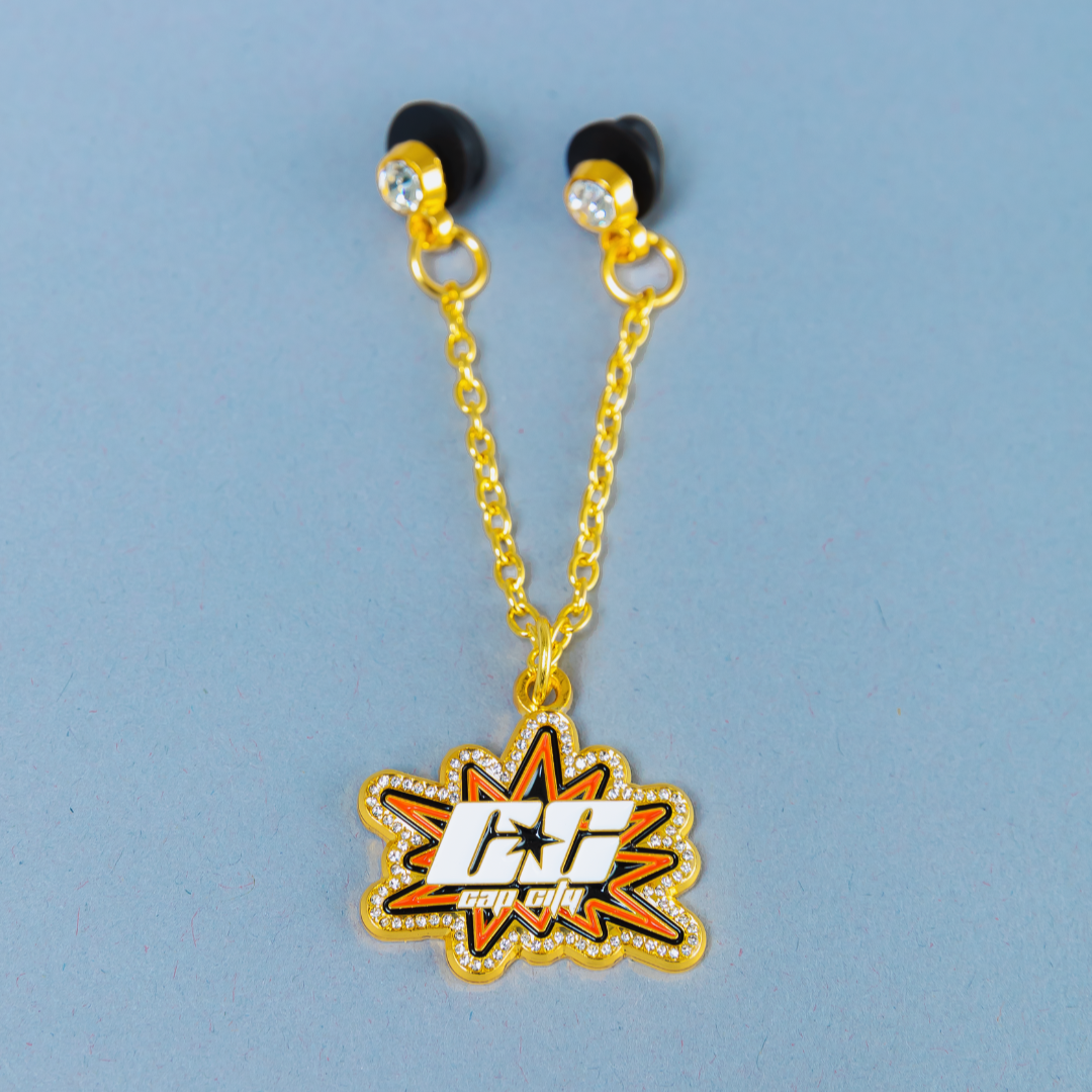 *NEW GOLD "CAP CITY" EXPLOSION CHAIN W/ RHINESTONES VERY LIMITED