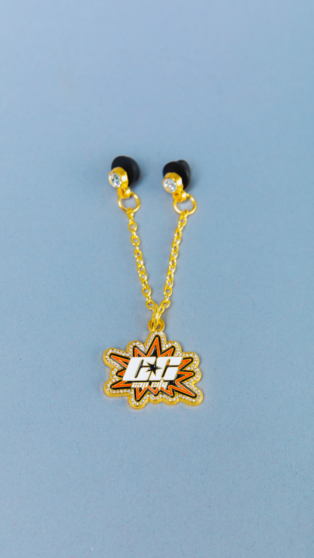 *NEW GOLD "CAP CITY" EXPLOSION CHAIN W/ RHINESTONES VERY LIMITED