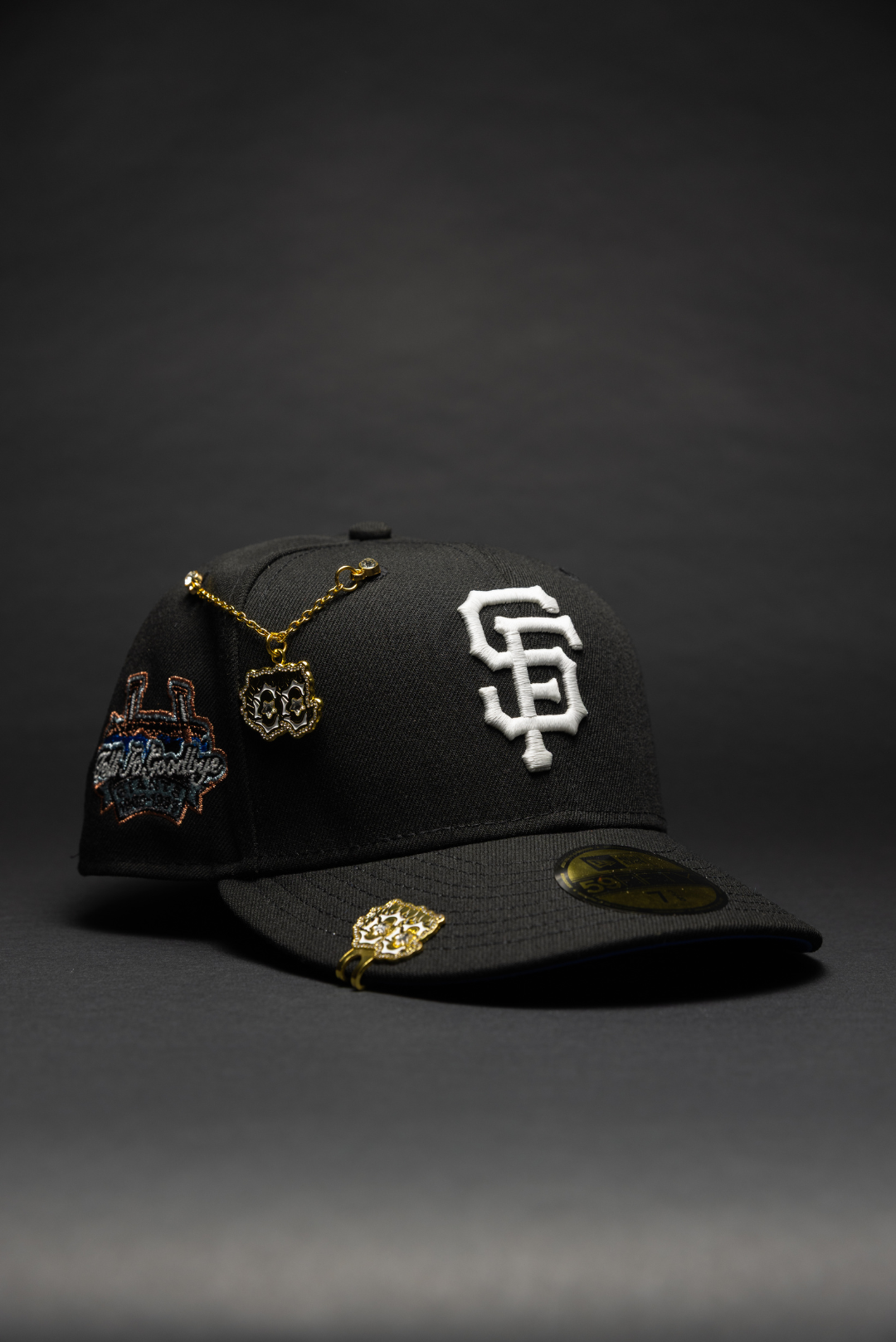 NEW ERA EXCLUSIVE 59FIFTY BLACK SAN FRANCISCO GIANTS W/ "TELL IT GOODBYE" SIDE PATCH