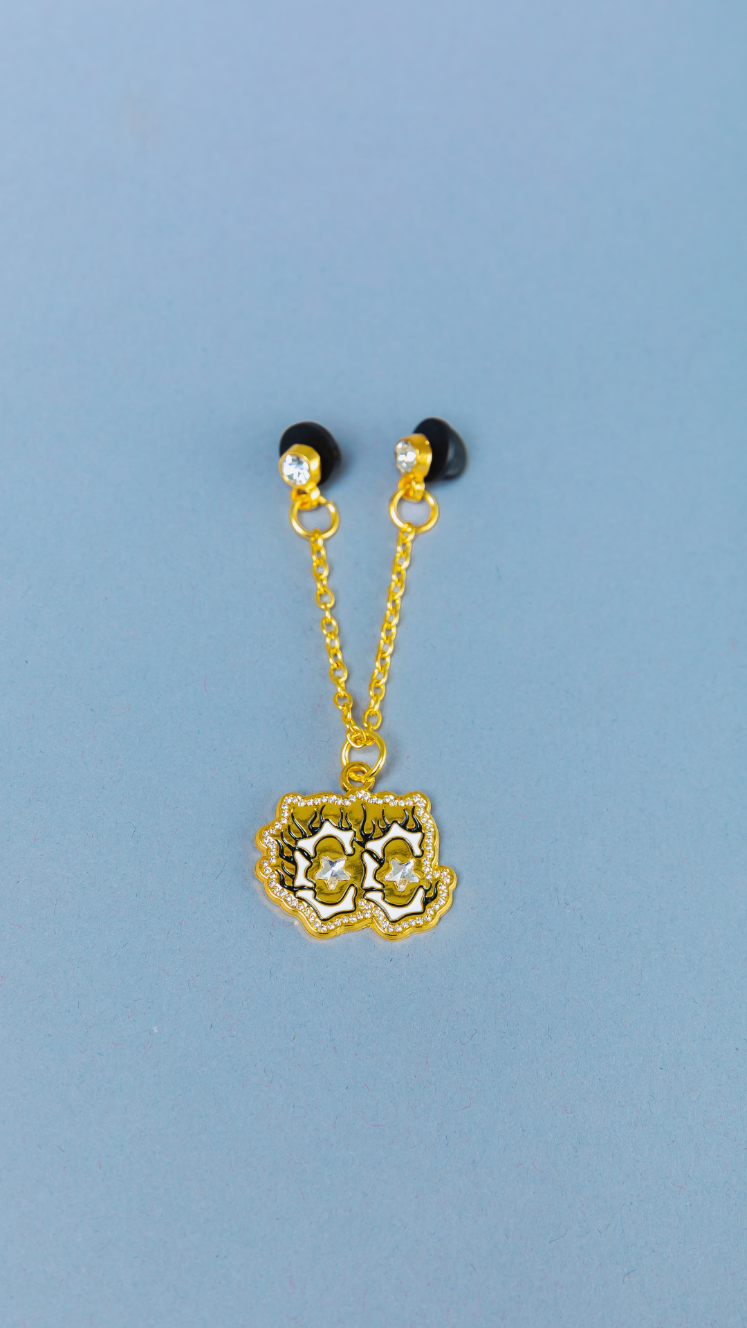 *NEW GOLD "CAP CITY" FLAME CHAIN W/ RHINESTONES VERY LIMITED