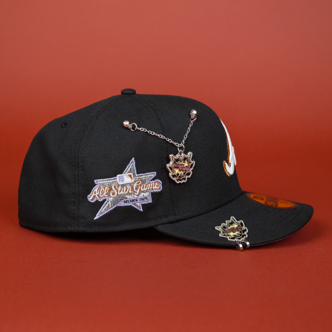 NEW ERA 59FIFTY BLACK ATLANTA BRAVES W/ ALL STAR GAME SIDE PATCH