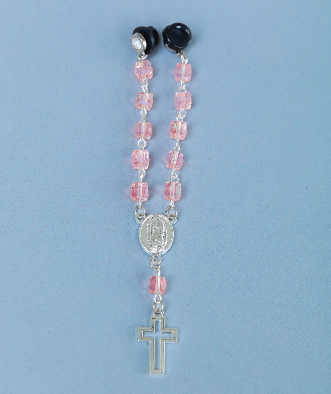 *NEW PINK ROSARY STYLE "VIRGENCITA" CHAIN VERY LIMITED