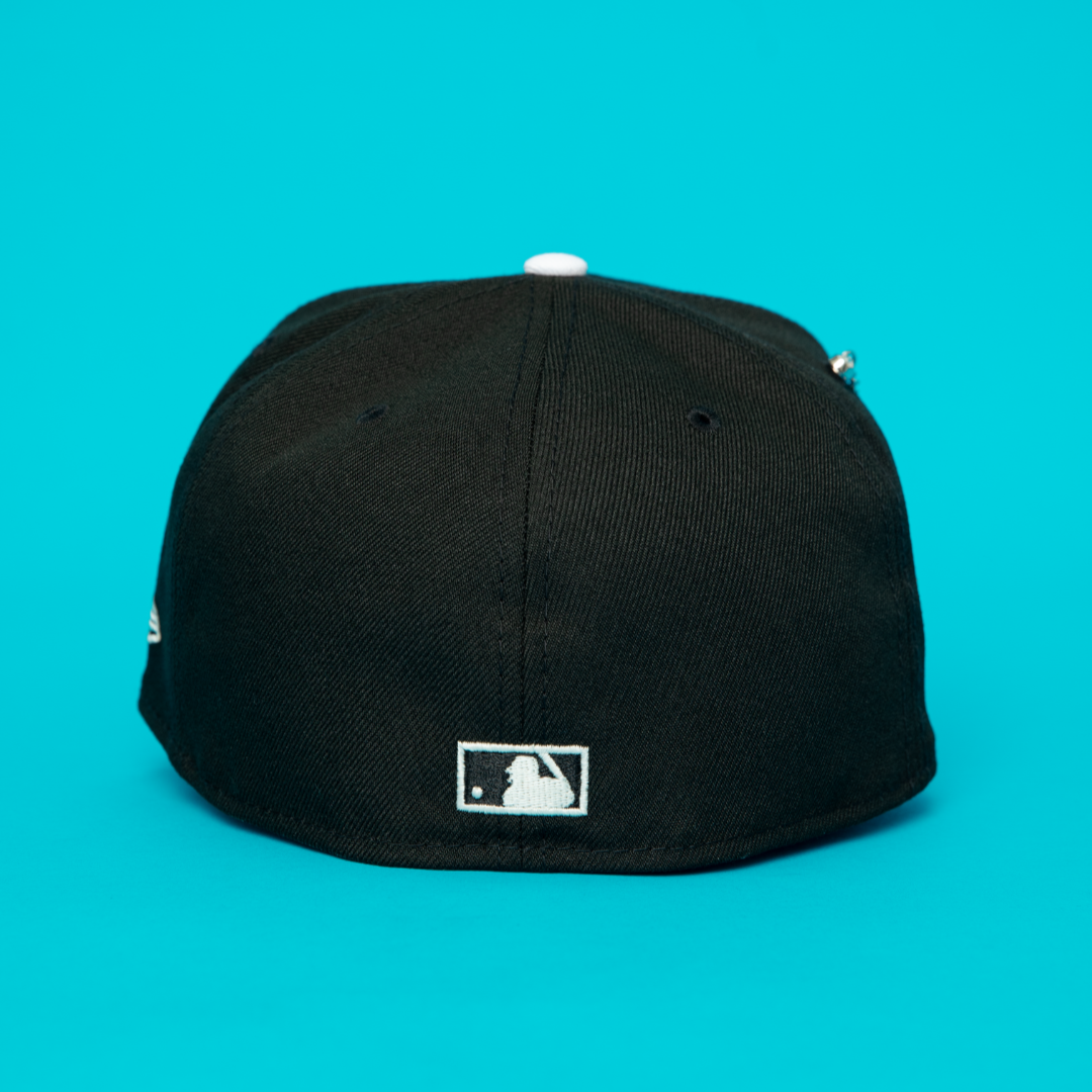 NEW ERA EXCLUSIVE 59FIFTY BLACK LOS ANGELES DODGERS W/ 2024 WORLD SERIES SIDE PATCH