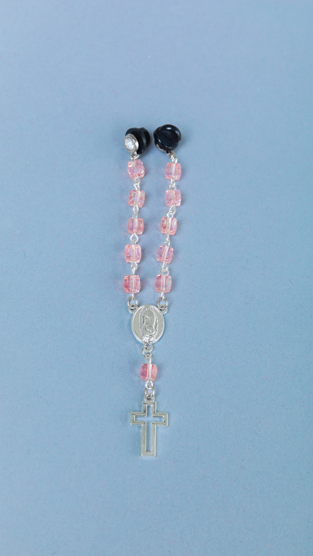 *NEW PINK ROSARY STYLE "VIRGENCITA" CHAIN VERY LIMITED