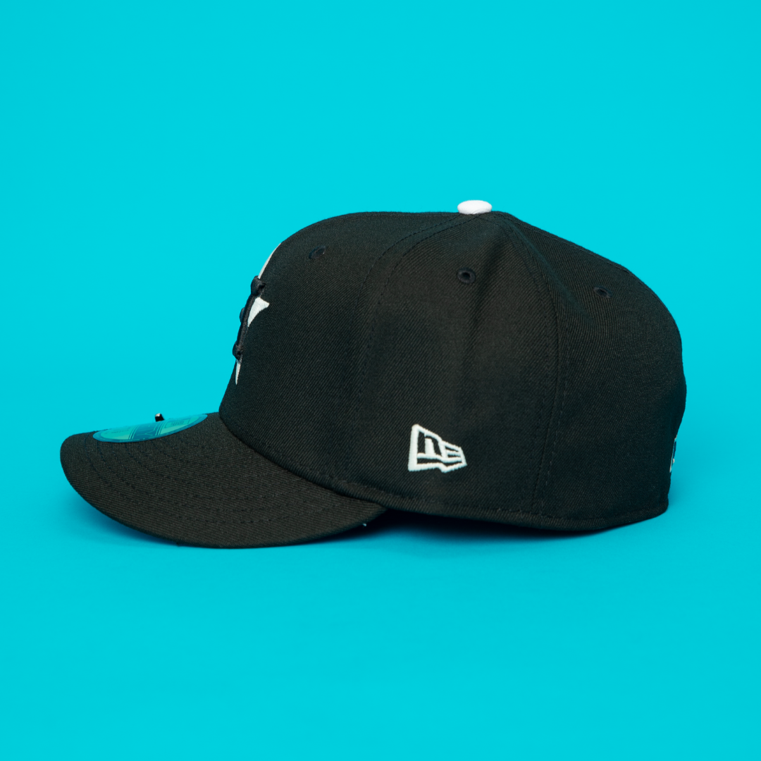 NEW ERA EXCLUSIVE 59FIFTY BLACK LOS ANGELES DODGERS W/ 2024 WORLD SERIES SIDE PATCH