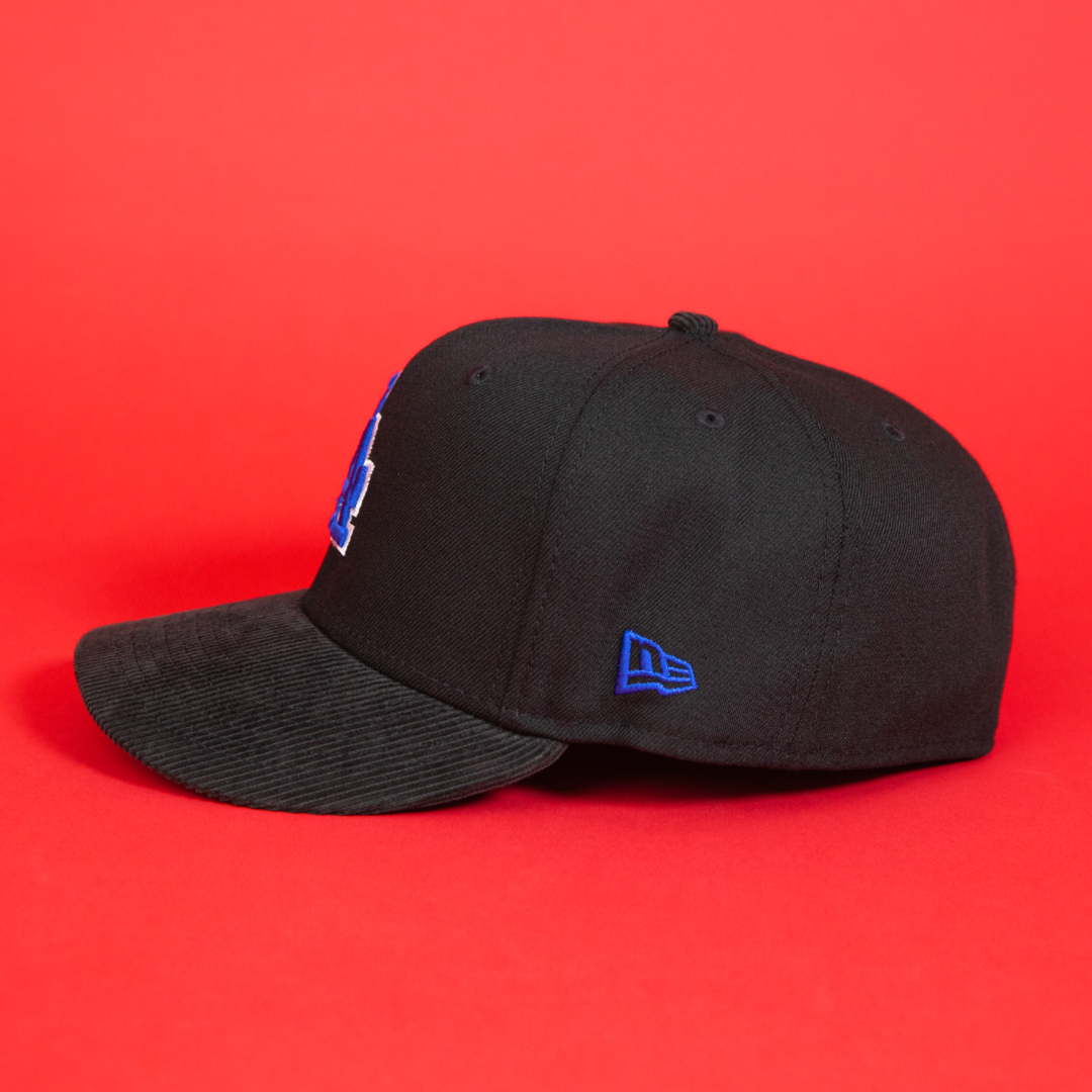 NEW ERA EXCLUSIVE 59FIFTY BLACK/ CORDUROY LOS ANGELES DODGERS W/ 1990 ALL STAR GAME SIDE PATCH