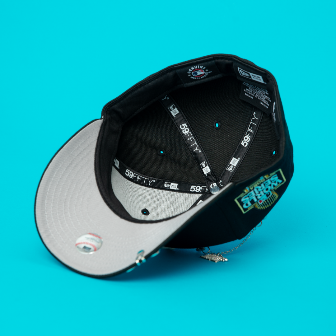 NEW ERA EXCLUSIVE 59FIFTY BLACK LOS ANGELES DODGERS W/ 2024 WORLD SERIES SIDE PATCH