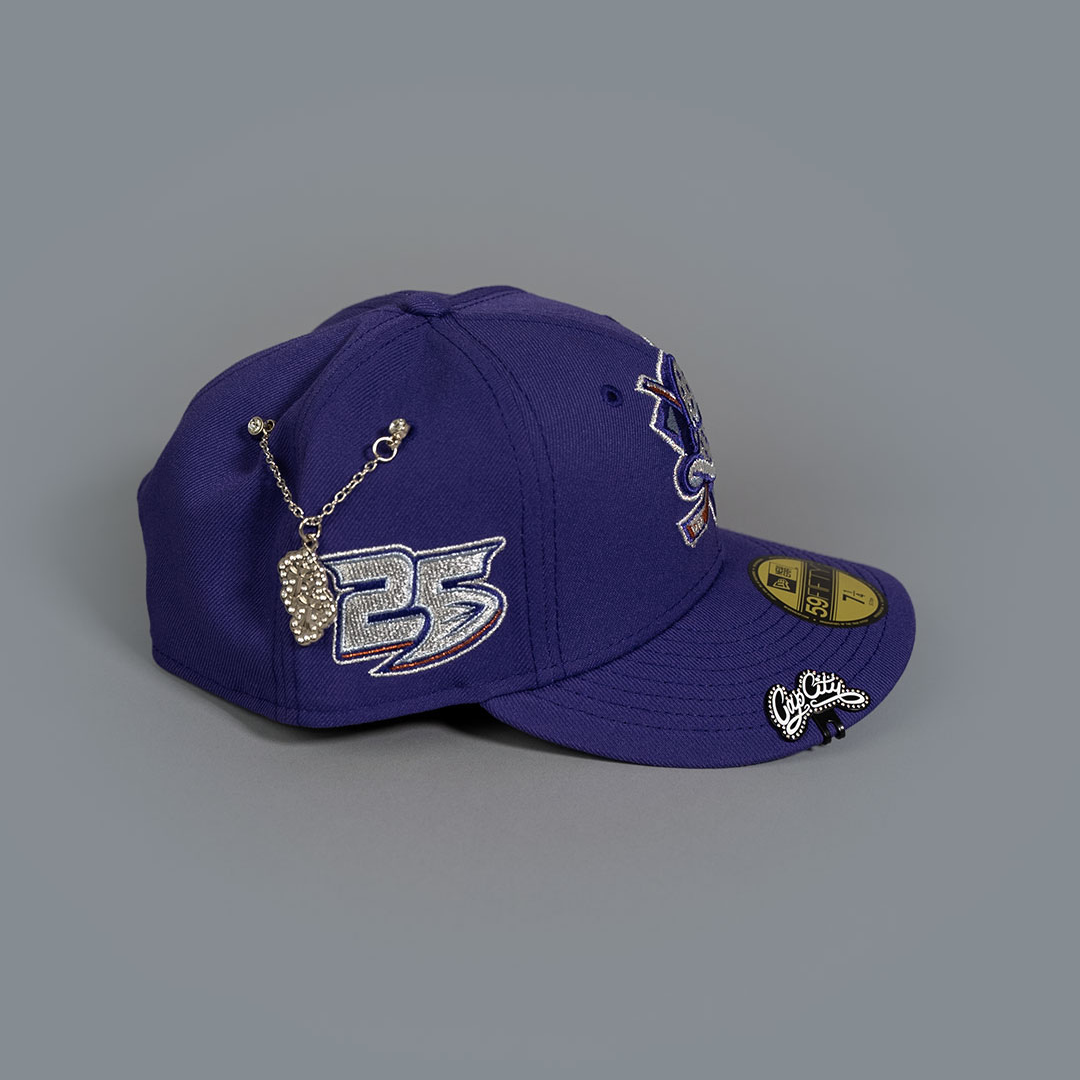 NEW ERA 59FIFTY PURPLE ANAHEIM DUCKS W/ 25TH ANNIVERSARY SIDE PATCH