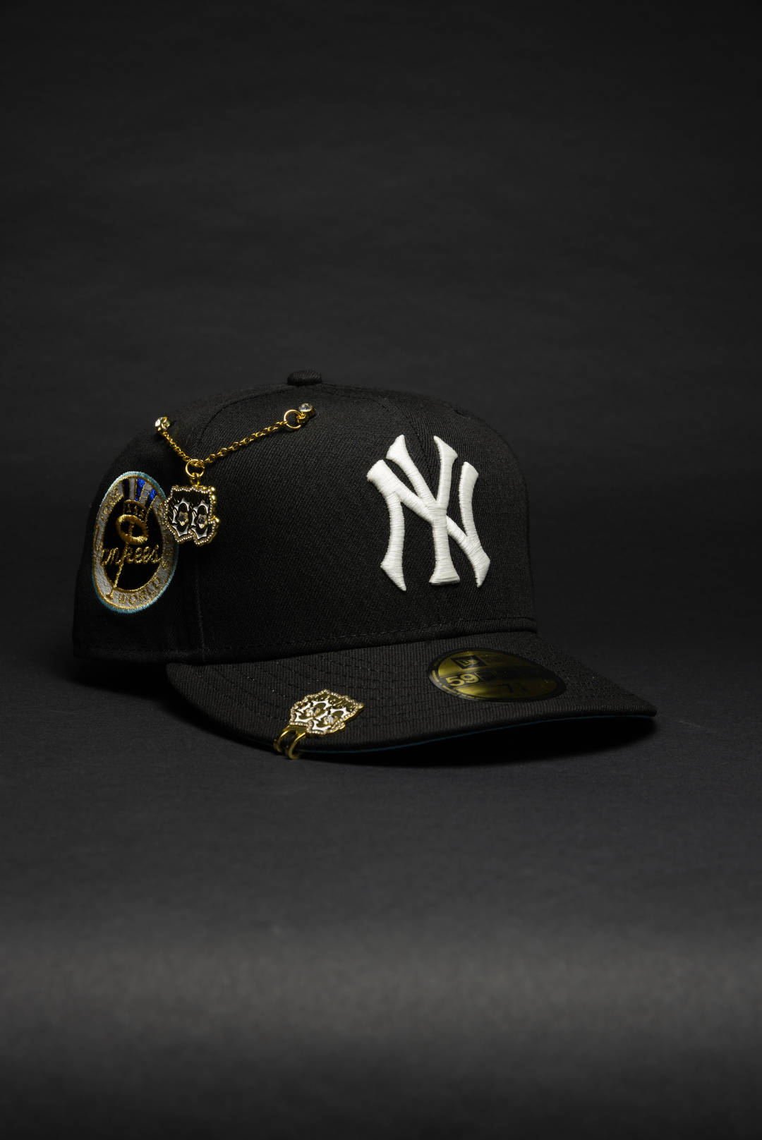 NEW ERA EXCLUSIVE 59FIFTY BLACK NEW YORK YANKEES W/ 1962 WORLD SERIES SIDE PATCH