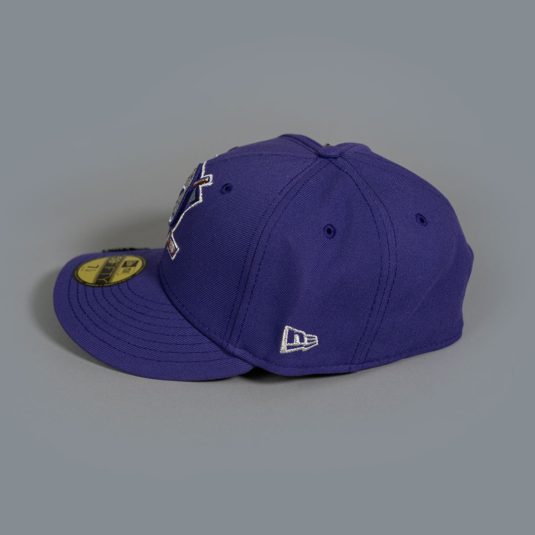 NEW ERA 59FIFTY PURPLE ANAHEIM DUCKS W/ 25TH ANNIVERSARY SIDE PATCH