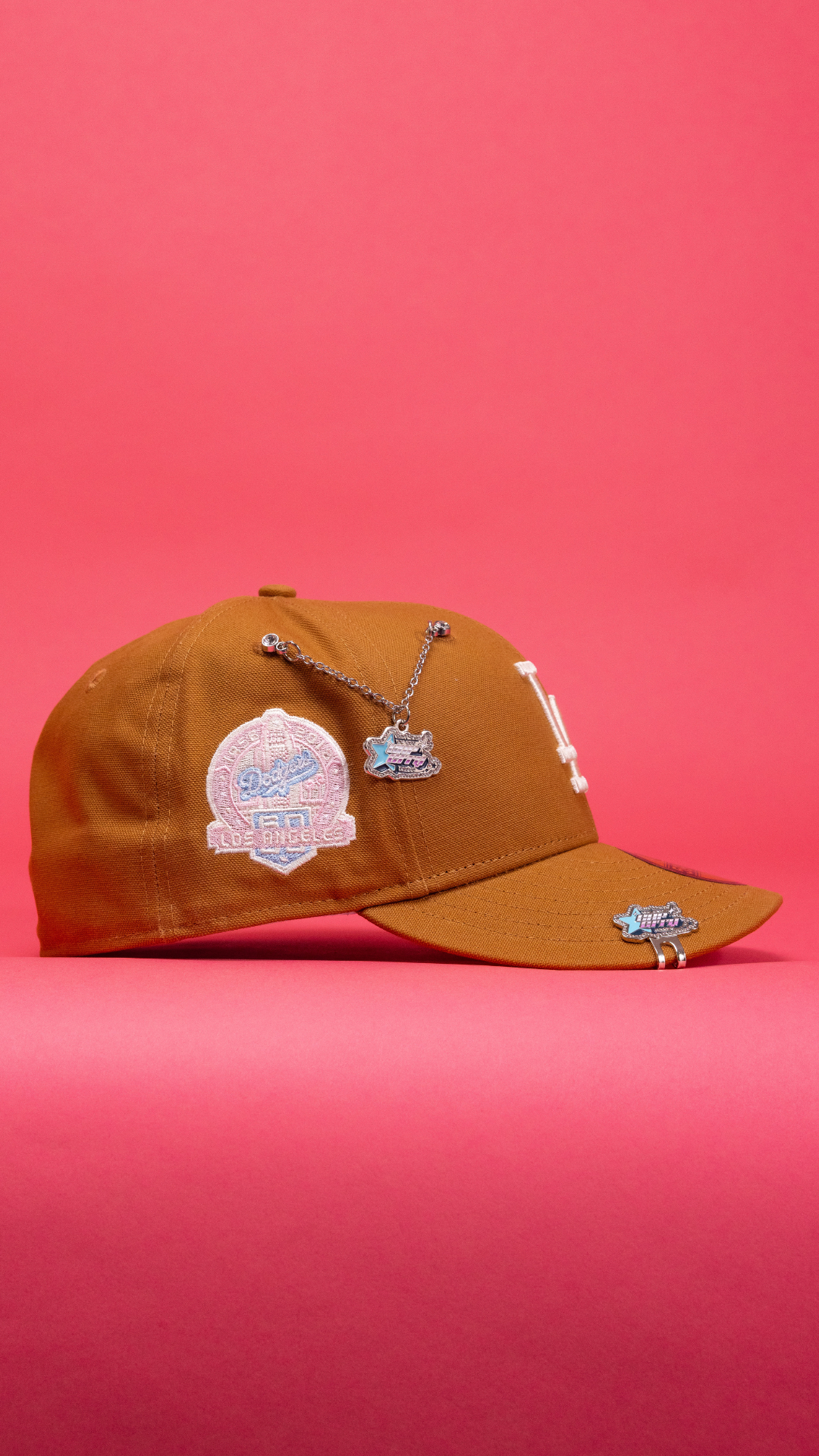 New Era Exclusive 59Fifty Tan Los Angeles Dodgers W/ 60th Anniversary Side Patch