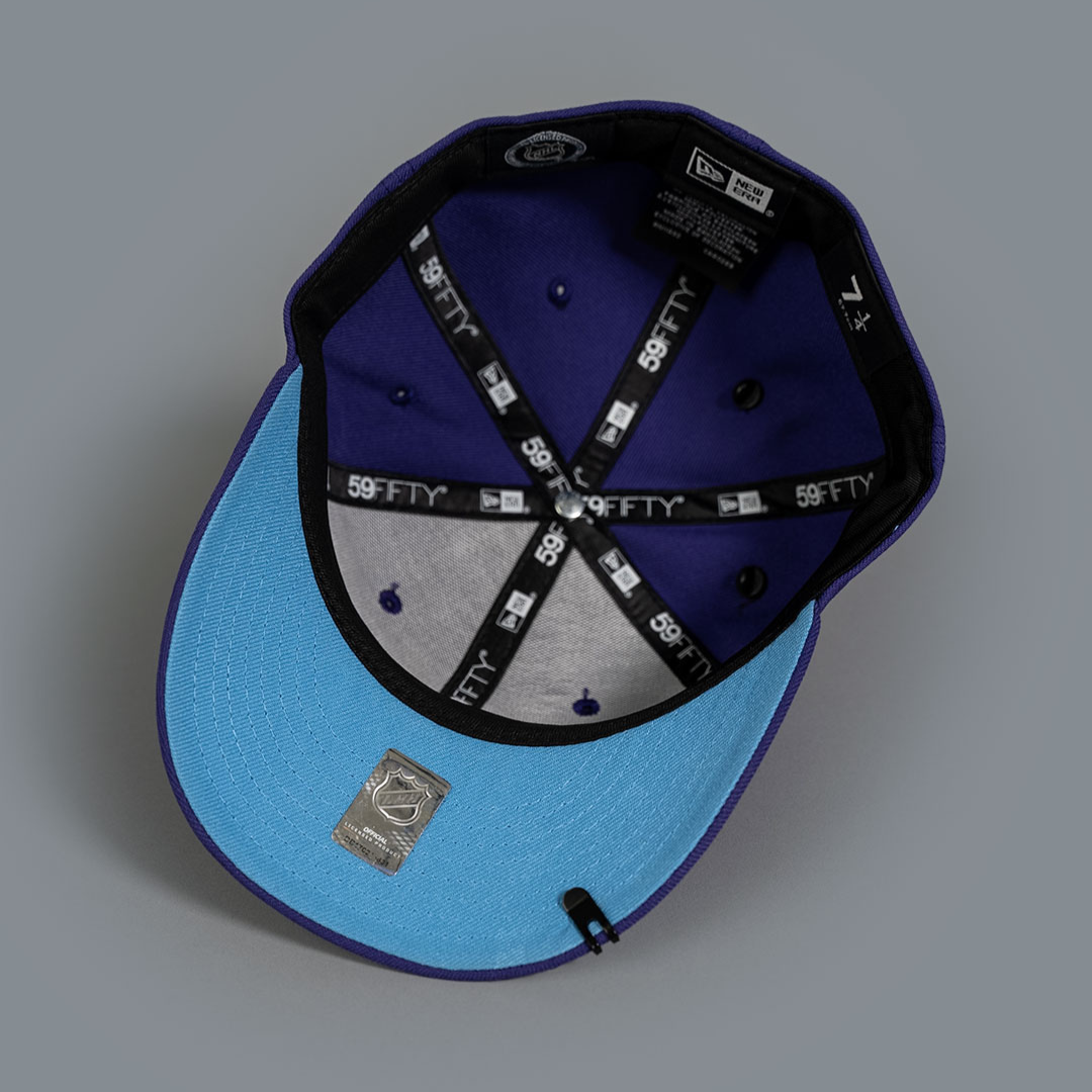 NEW ERA 59FIFTY PURPLE ANAHEIM DUCKS W/ 25TH ANNIVERSARY SIDE PATCH