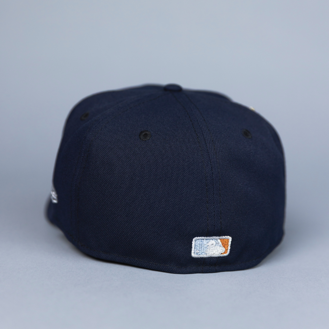 NEW ERA EXCLUSIVE 59FIFTY NAVY ST LOUIS CARDINALS W/ BUSCH STADIUM SIDE PATCH