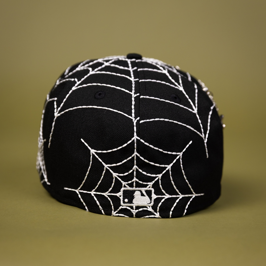 NEW ERA EXCLUSIVE 59FIFTY BLACK NEW YORK YANKEES W/ SPIDER WEB + 1996 WORLD SERIES SIDE PATCH