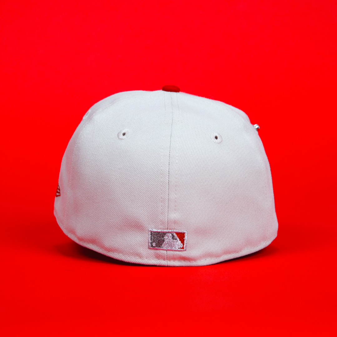 NEW ERA EXCLUSIVE 59FIFTY SMOKE GREY OAKLAND ATHLETICS W/ 50TH ANNIVERSARY SIDE PATCH