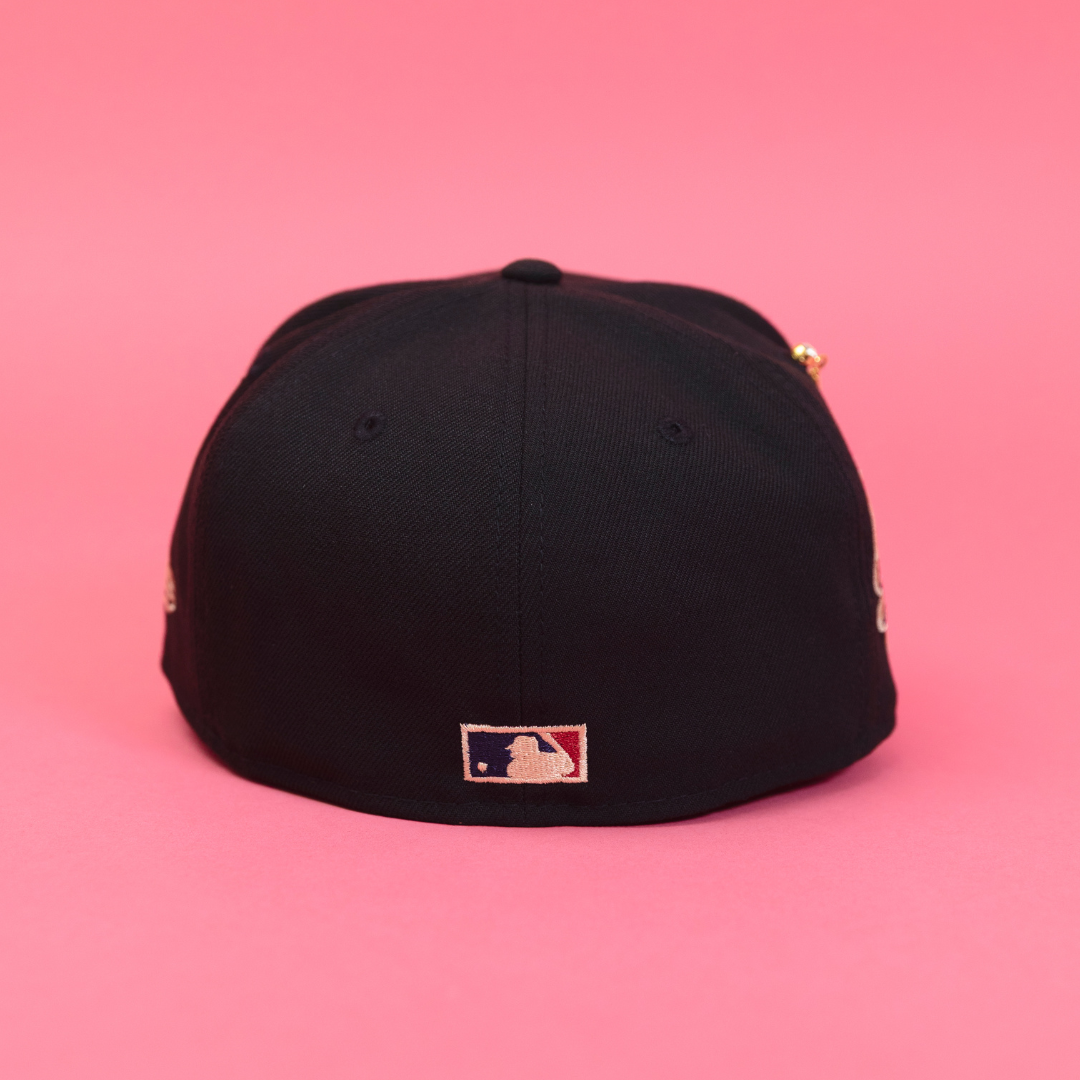 NEW ERA EXCLUSIVE 59FIFTY BLACK LOS ANGELES DODGERS W/ 100TH ANNIVERSARY SIDE PATCH