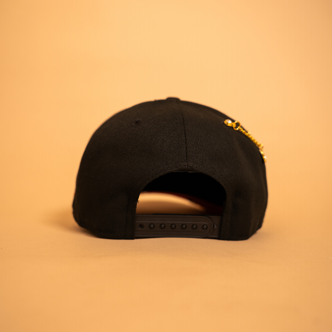 NEW ERA 9FIFTY A-FRAME BLACK ANAHEIM ANGELS SNAPBACK W/ 50TH ANNIVERSARY SIDE PATCH
