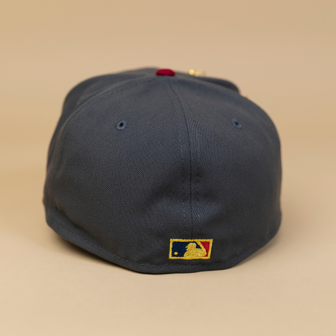 NEW ERA EXCLUSIVE 59FIFTY GREY/ NAVY SAN FRANCISCO GIANTS W/ "TELL IT GOODBYE" SIDE PATCH