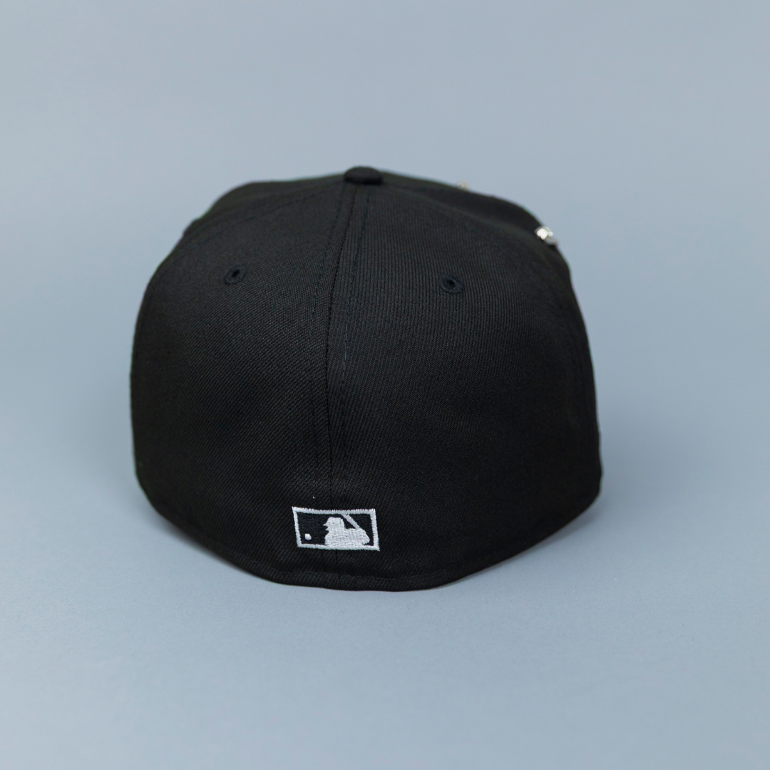 NEW ERA EXCLUSIVE 59FIFTY BLACK LOS ANGELES DODGERS W/ 60TH ANNIVERSARY SIDE PATCH